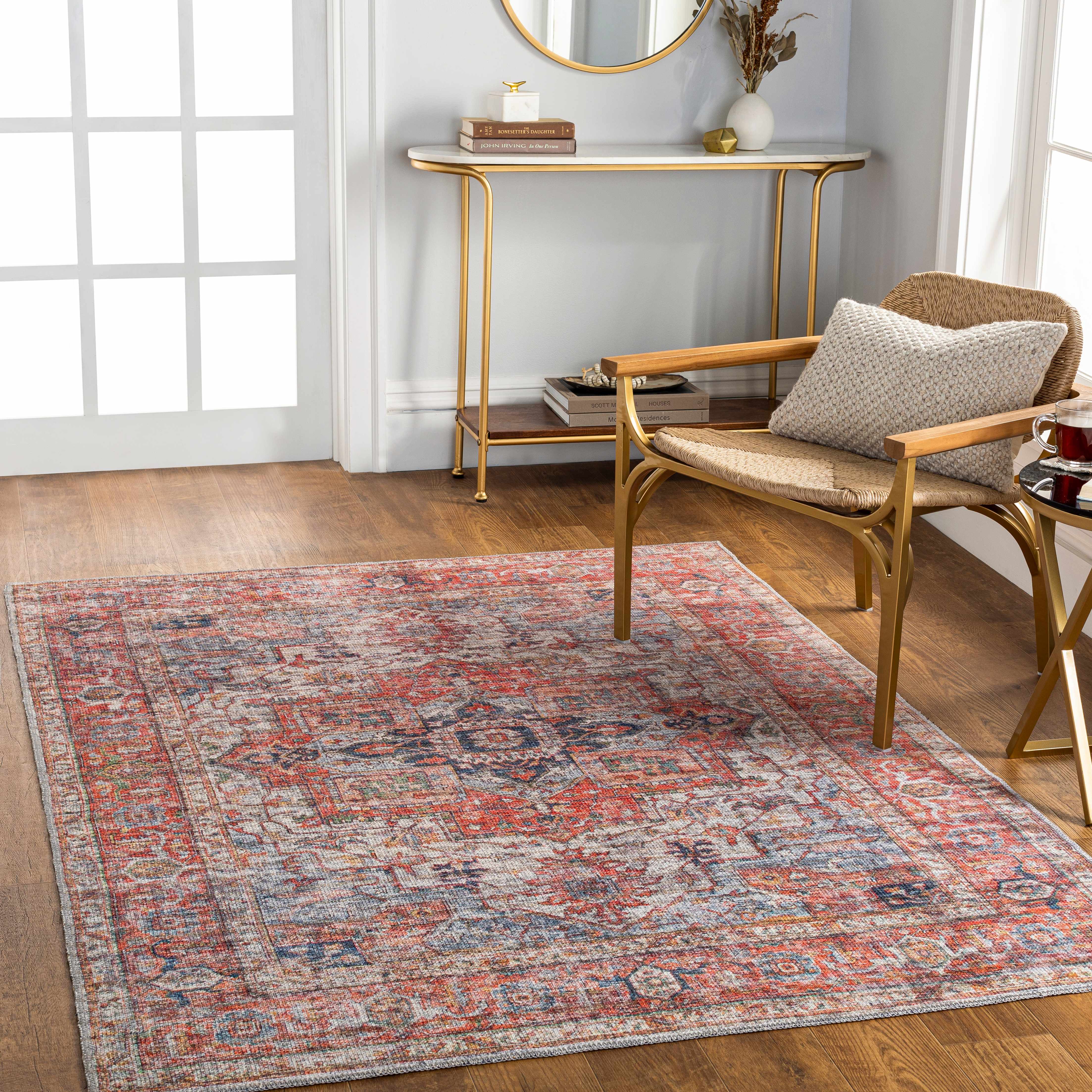 Hauteloom Lapase Washable Printed Jute Rug - A Stylish and Practical Home Essential