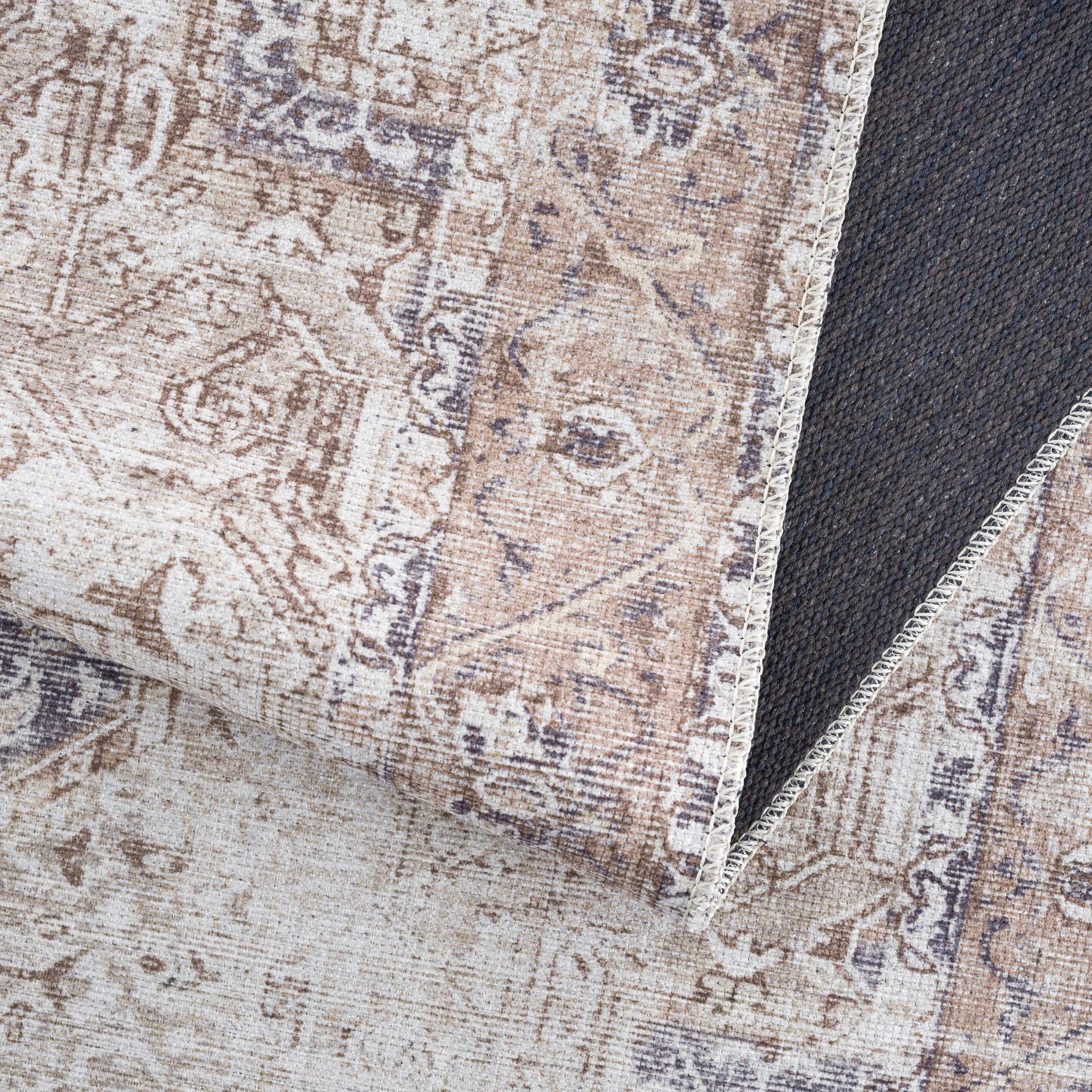 Hauteloom Beige Rosman Washable Rug - Elegance for Your Home