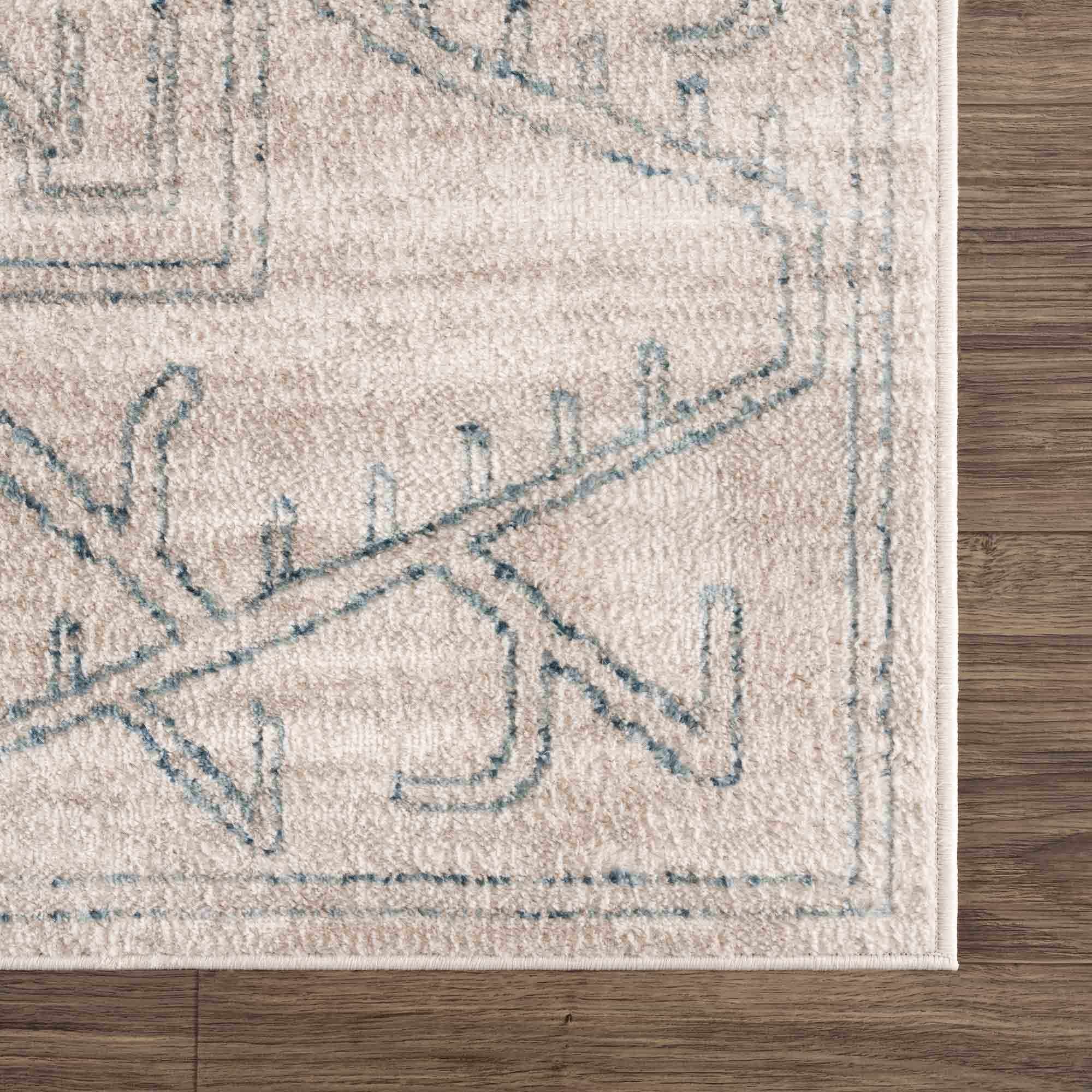 Indulge in Style with Hauteloom Divya Cream & Silver Blue Area Rug