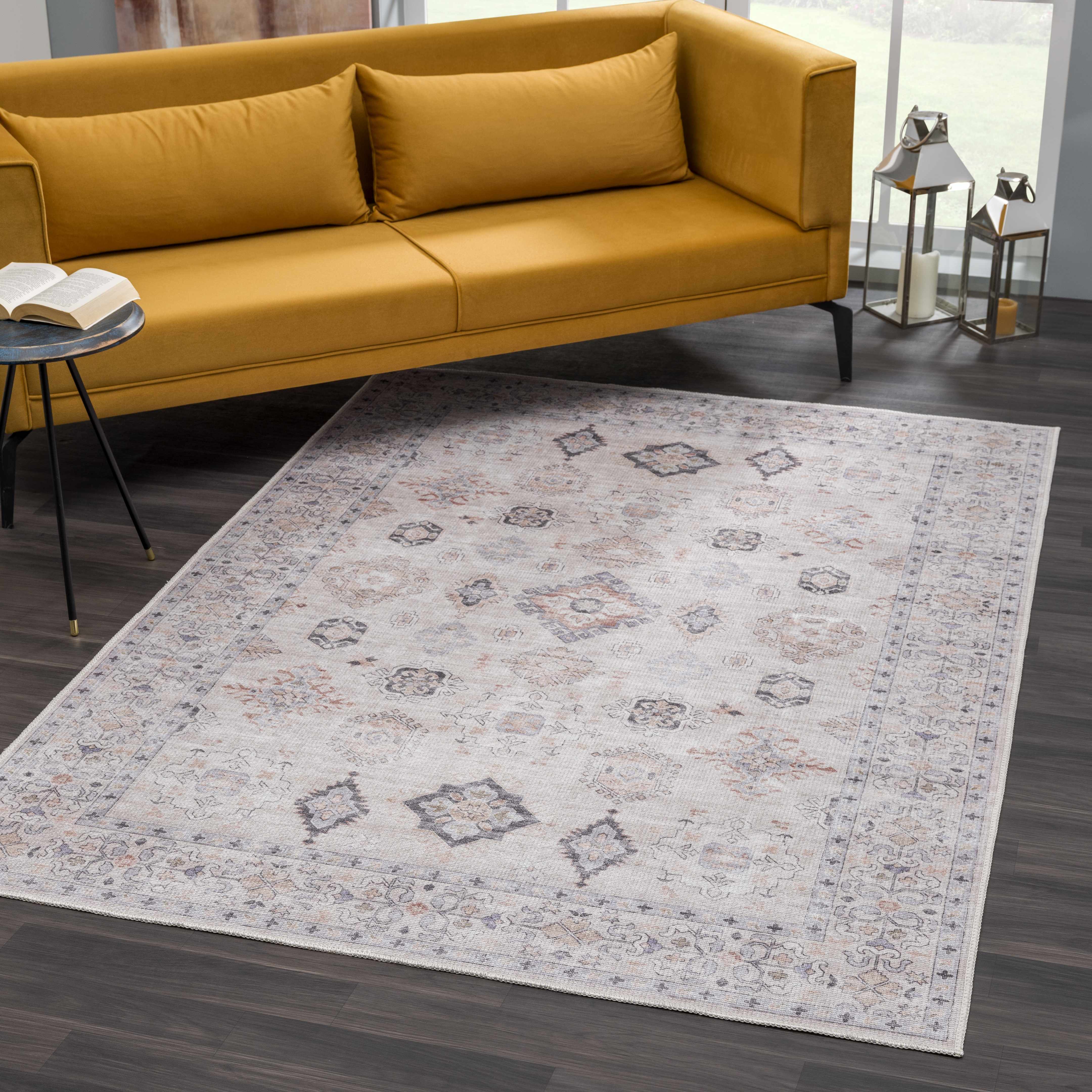 Hauteloom Beckett Vintage Washable Area Rug - Transform Your Space with Timeless Elegance