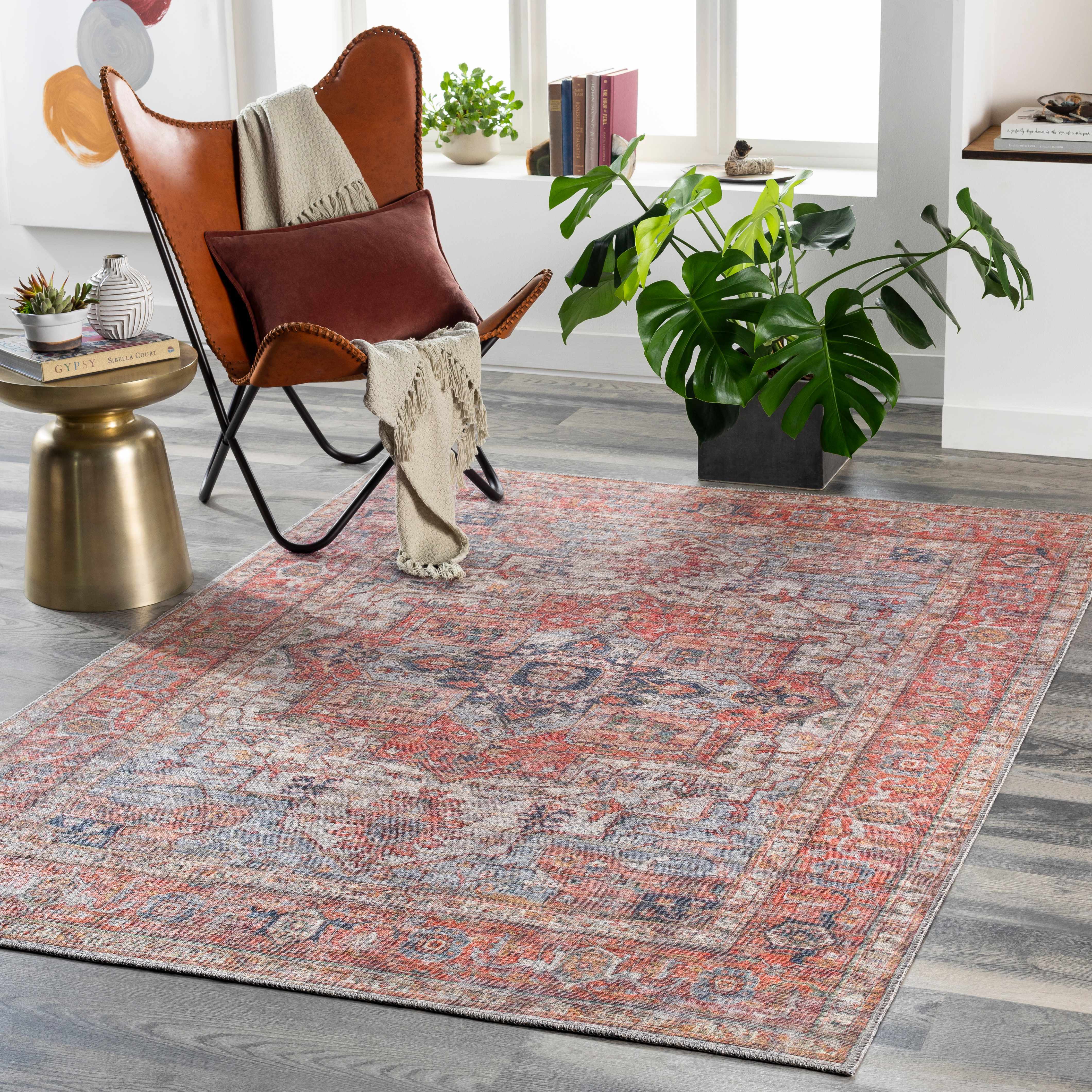 Hauteloom Lapase Washable Printed Jute Rug - A Stylish and Practical Home Essential