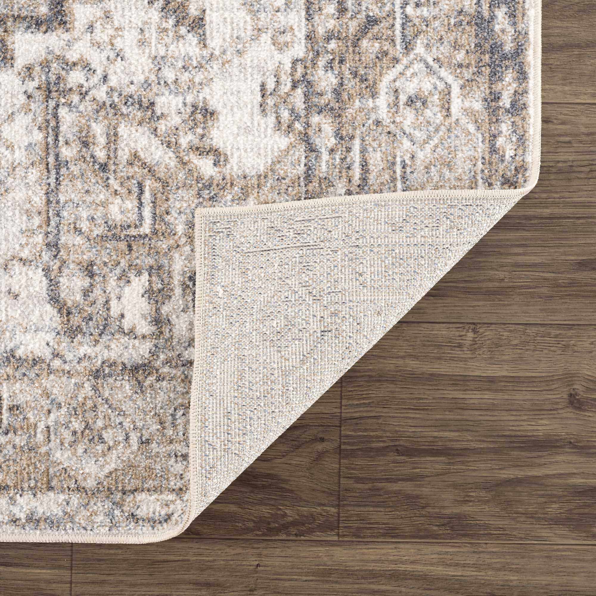 Hauteloom Hera Brown & Cream Luxury Washable Area Rug