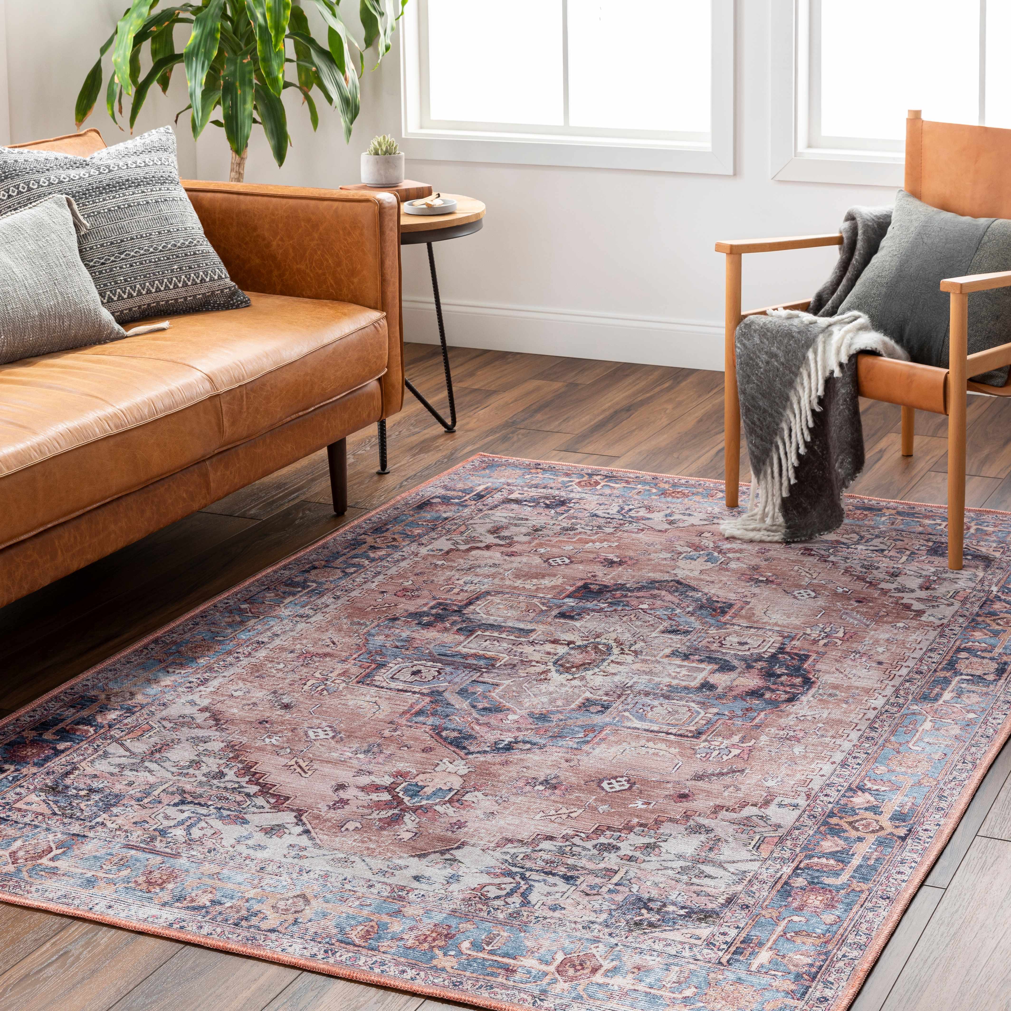 Hauteloom Kera Rust - Your Cozy and Stylish Washable Area Rug