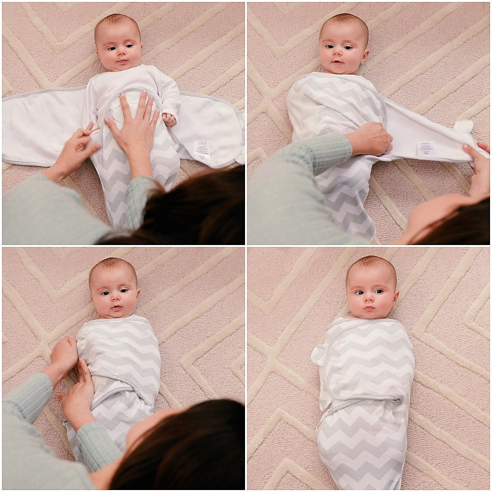 Comfy Cubs Ultra-Soft 3-Pack Baby Swaddle Blankets - Grey