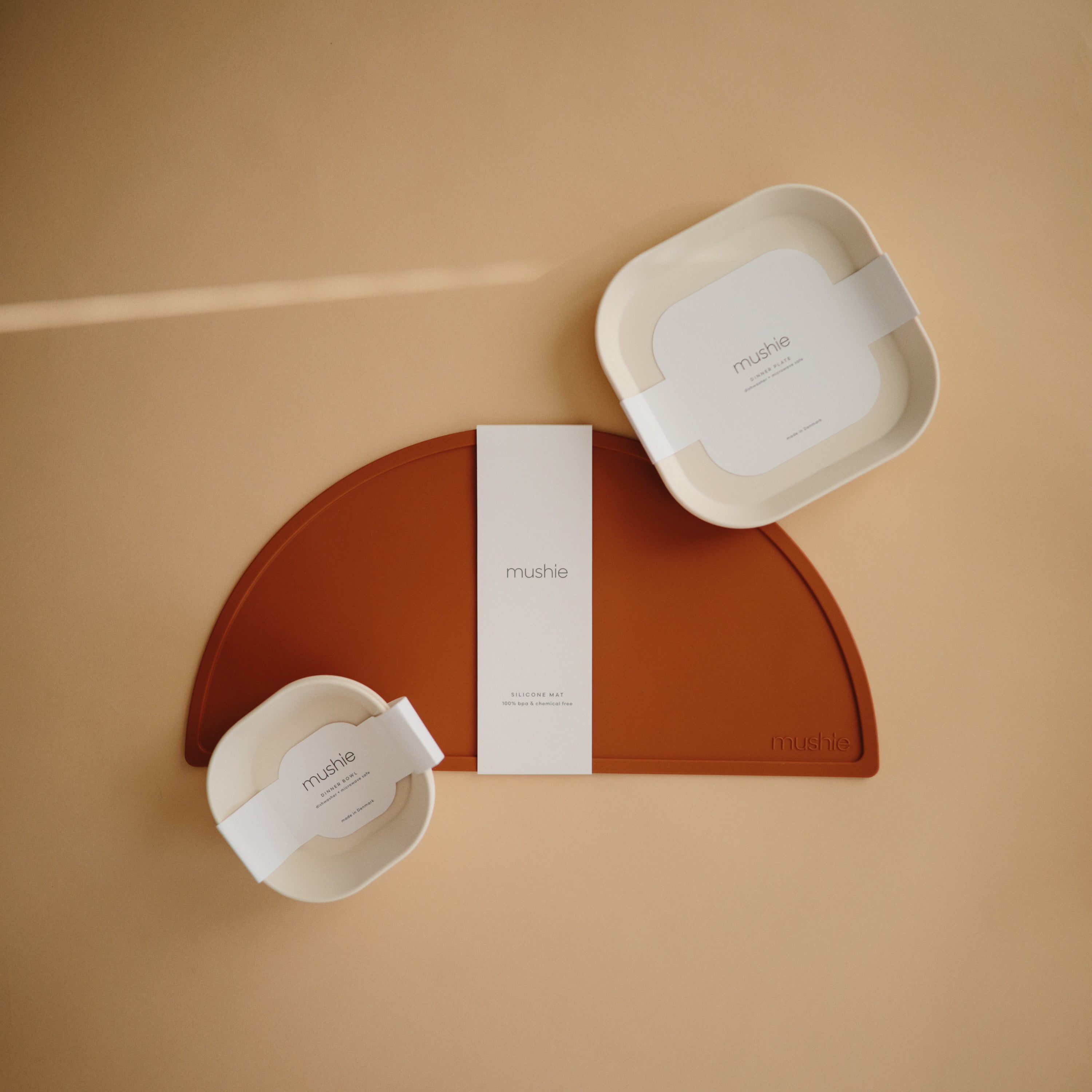 Mushie's Charming 2-Piece Square Dinnerware Set for Babies