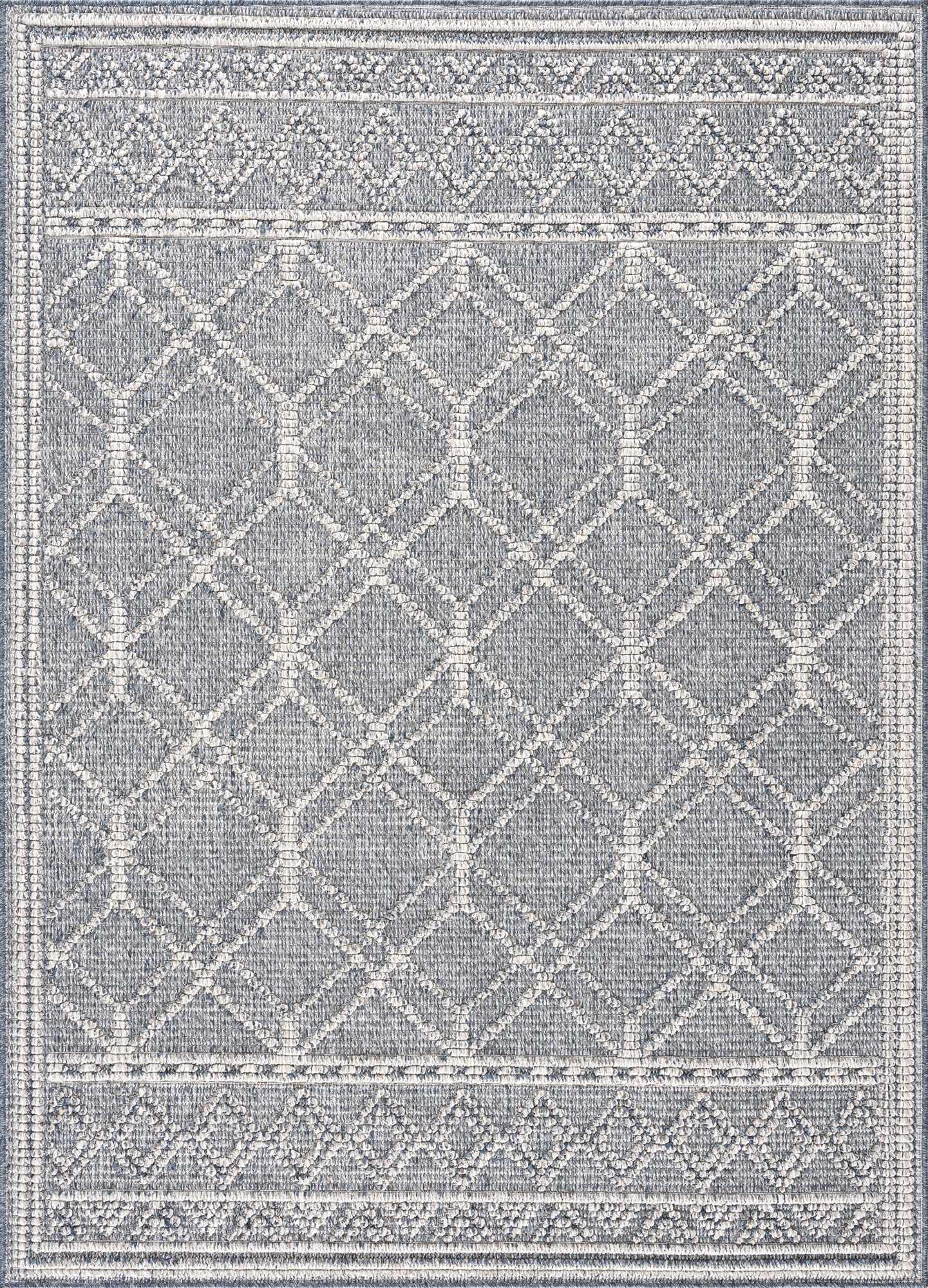 Hauteloom Diah Area Rug - Exquisite Gray Blue & Bone Beauty