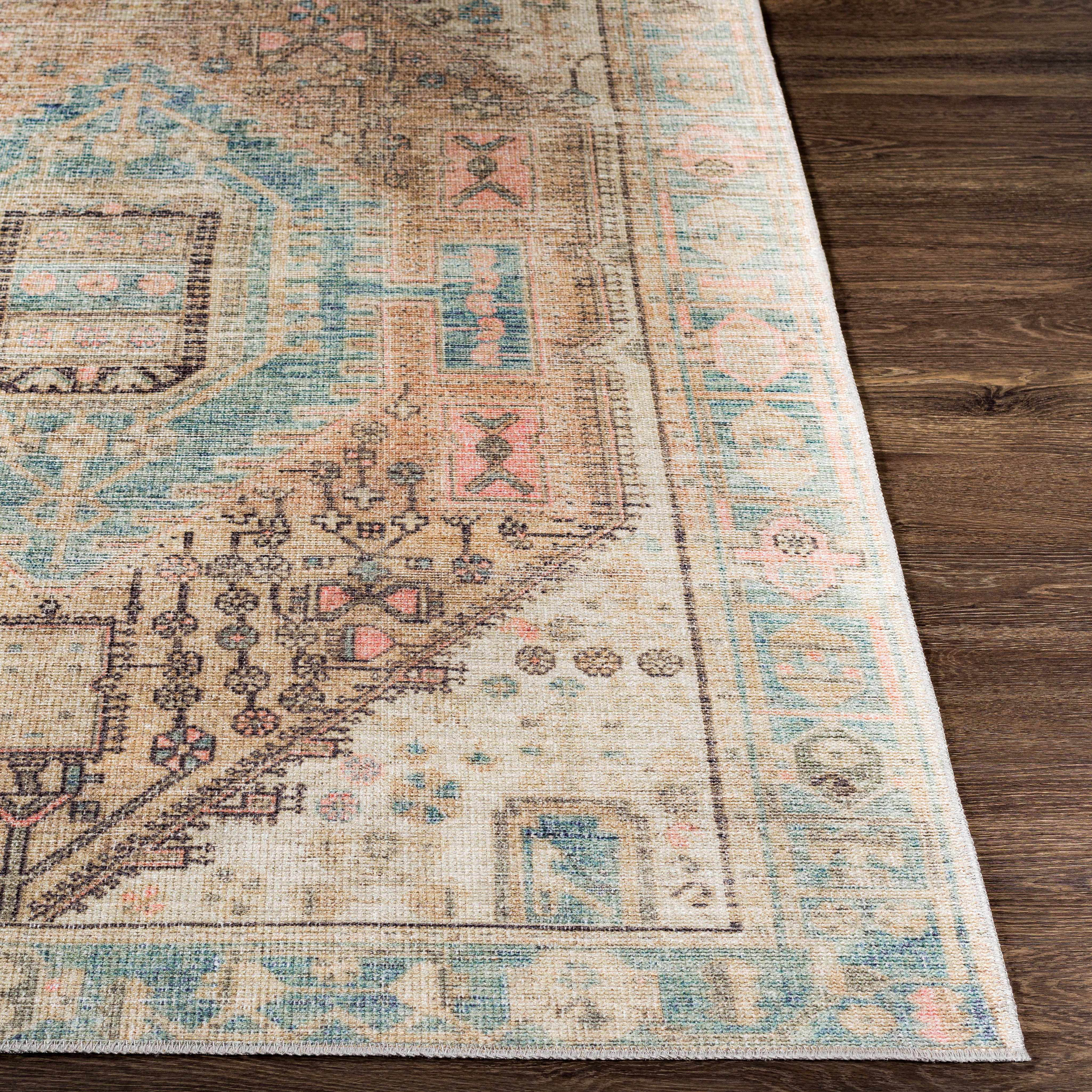 Hauteloom Baloy Vintage Area Rug - Light Olive: Add a Touch of Boho Elegance to Your Space