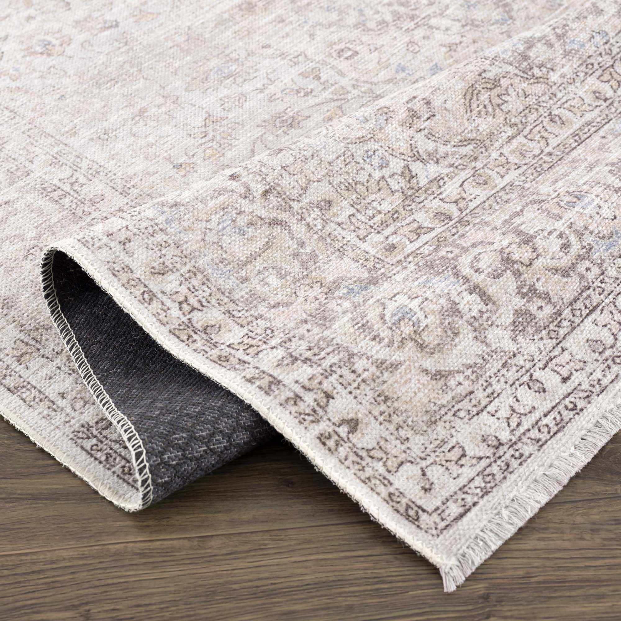 Hauteloom Cream Holi-2301 Washable Area Rug - The Perfect Choice for Your Home