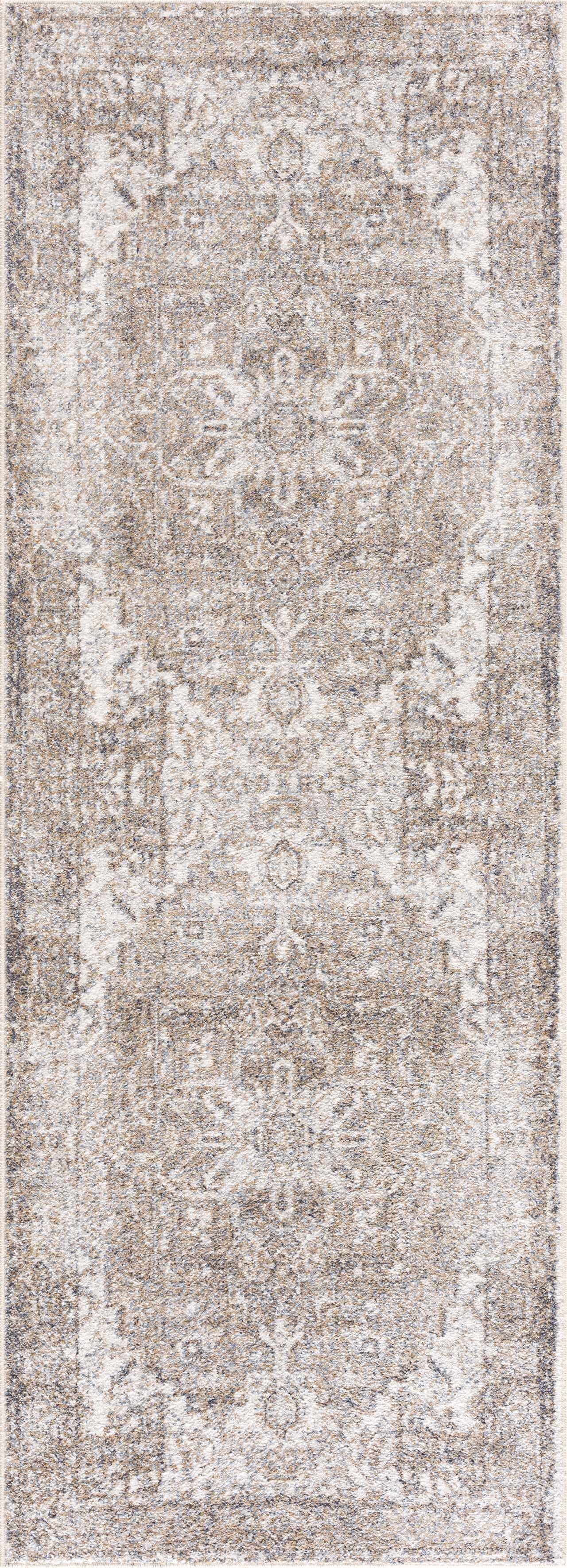 Hauteloom Hera Brown & Cream Luxury Washable Area Rug