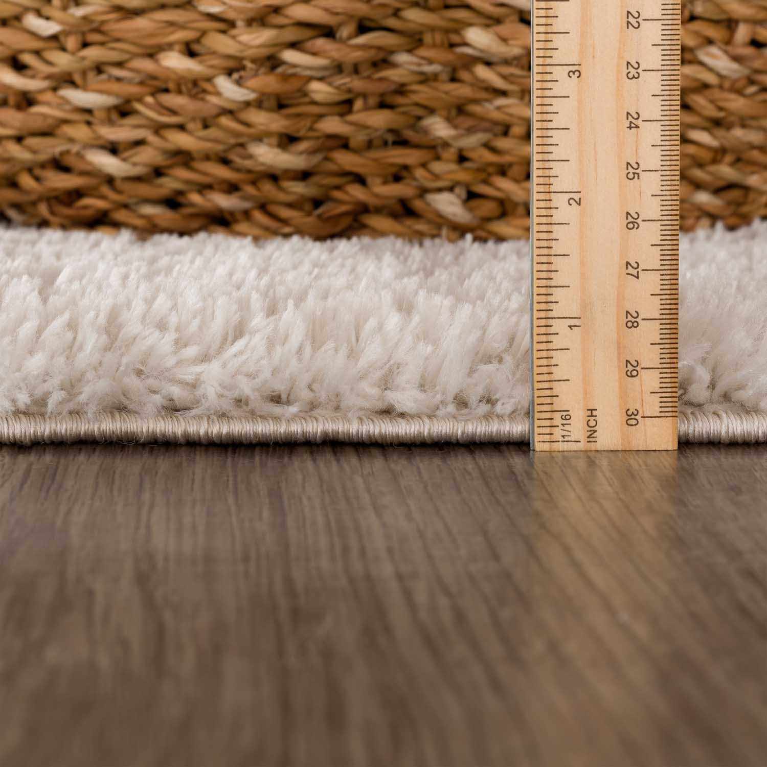 Indulge in Luxury: Hauteloom Heavenly Solid Beige Plush Rug