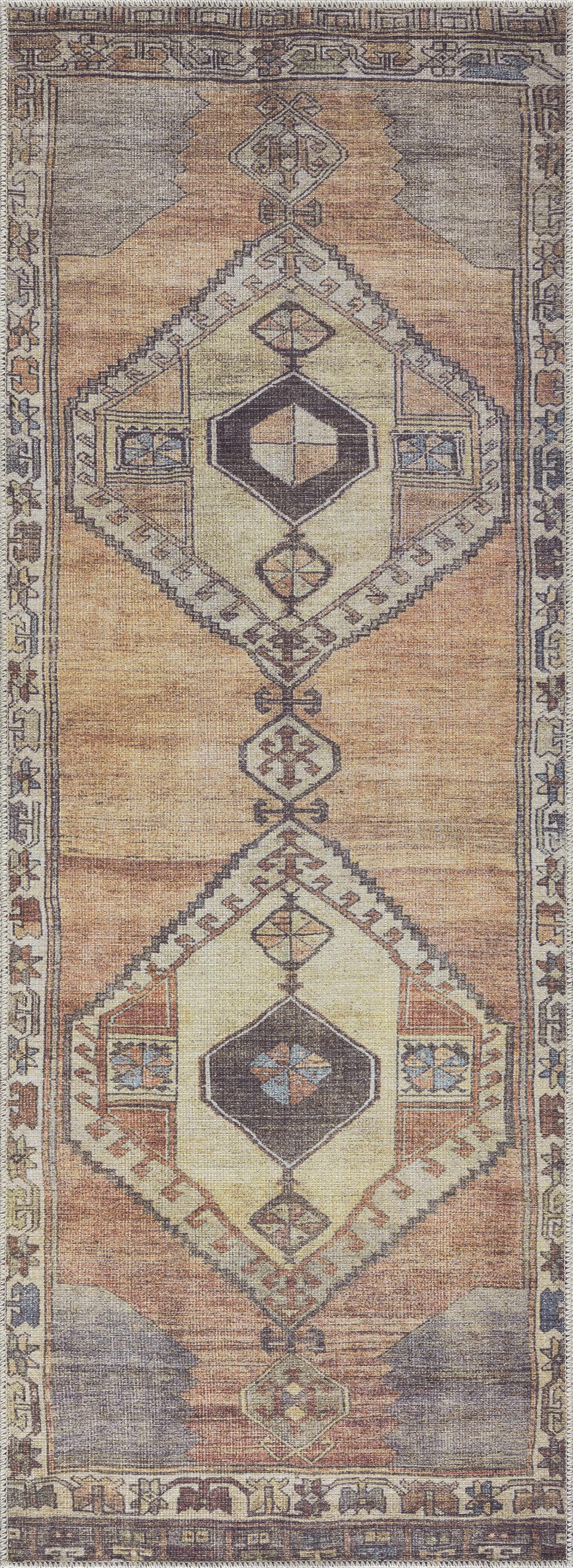 Hauteloom Medinah Washable Luxury Runner & Area Rug