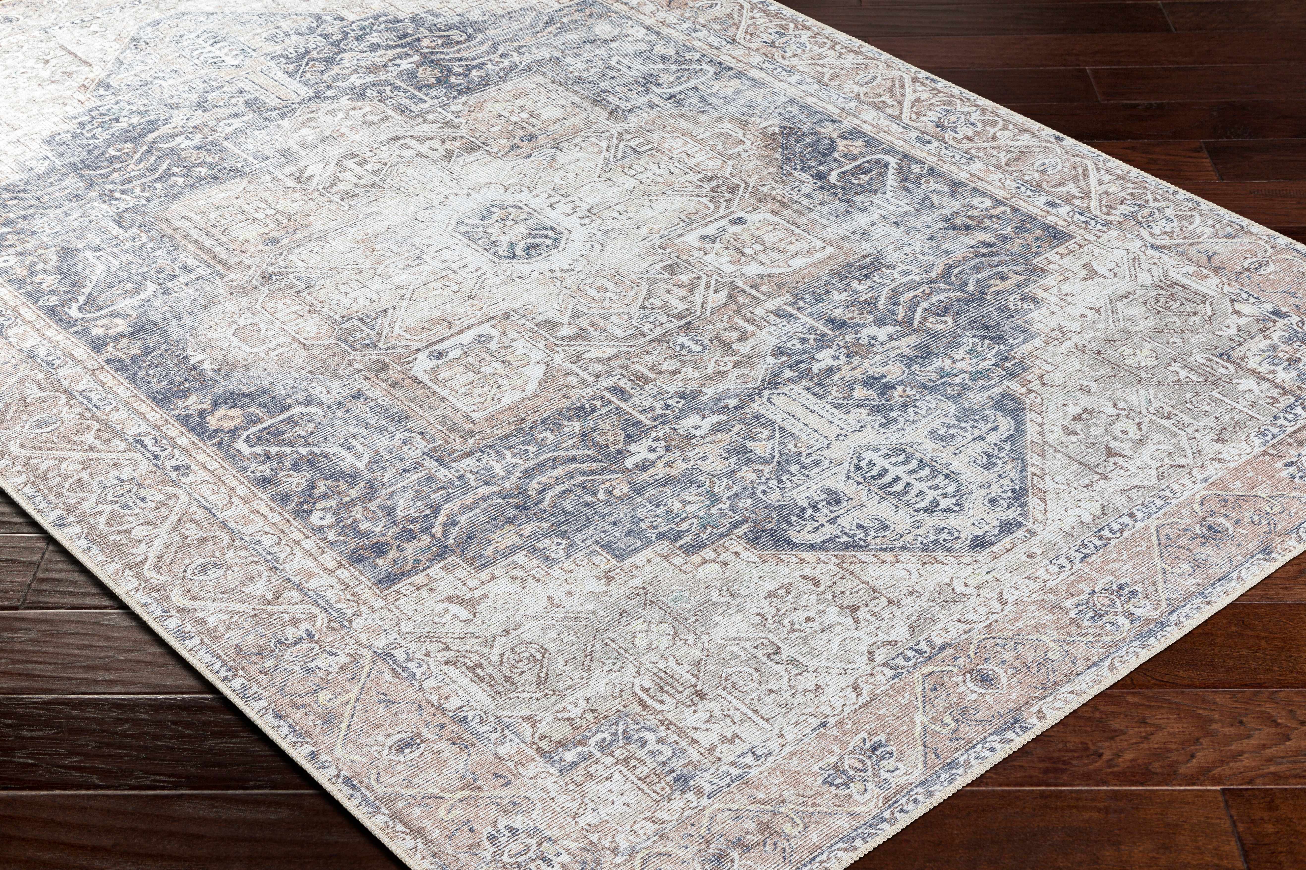 Hauteloom Beige Rosman Washable Rug - Elegance for Your Home