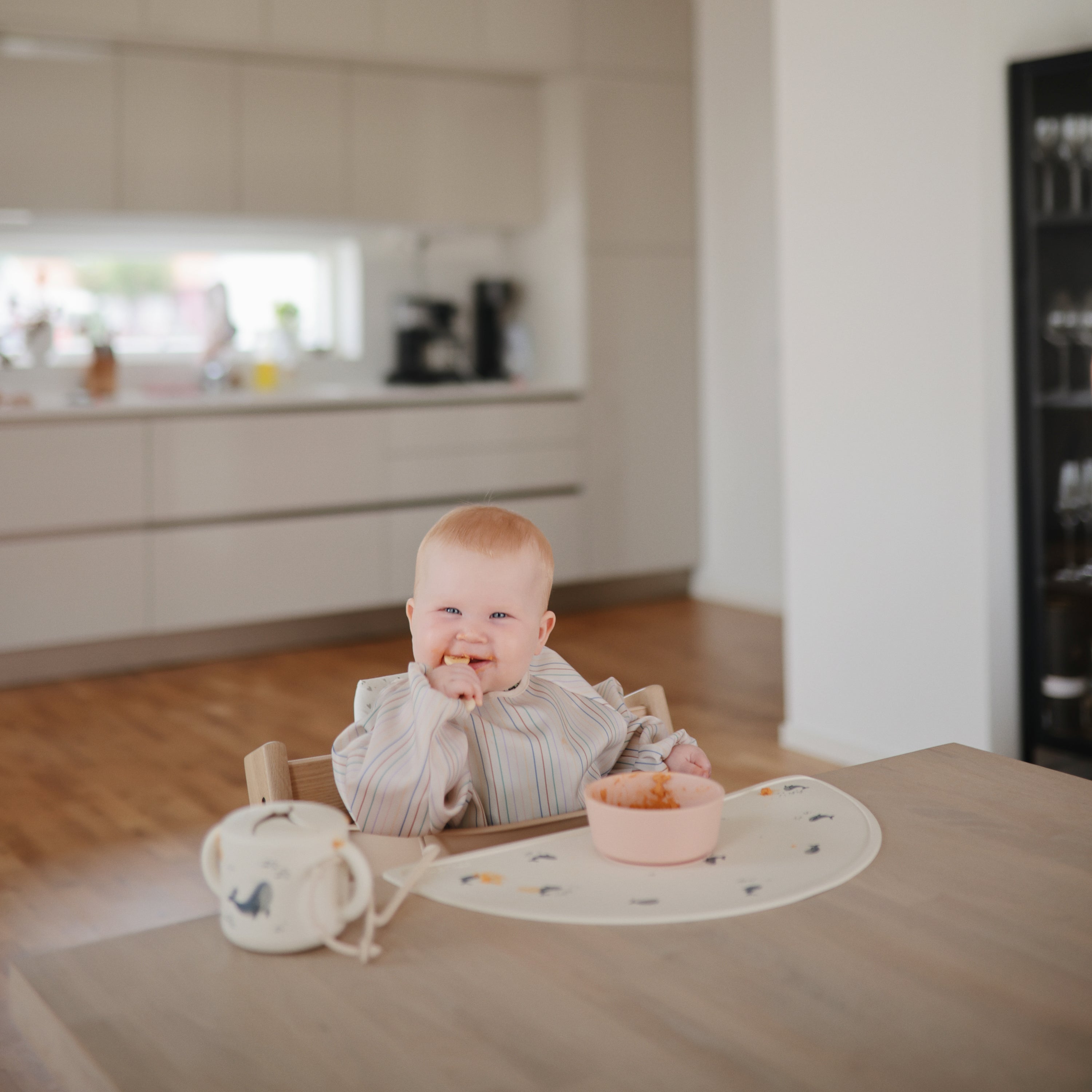 Messy Moments Made Easy: Mushie Long Sleeve Bib