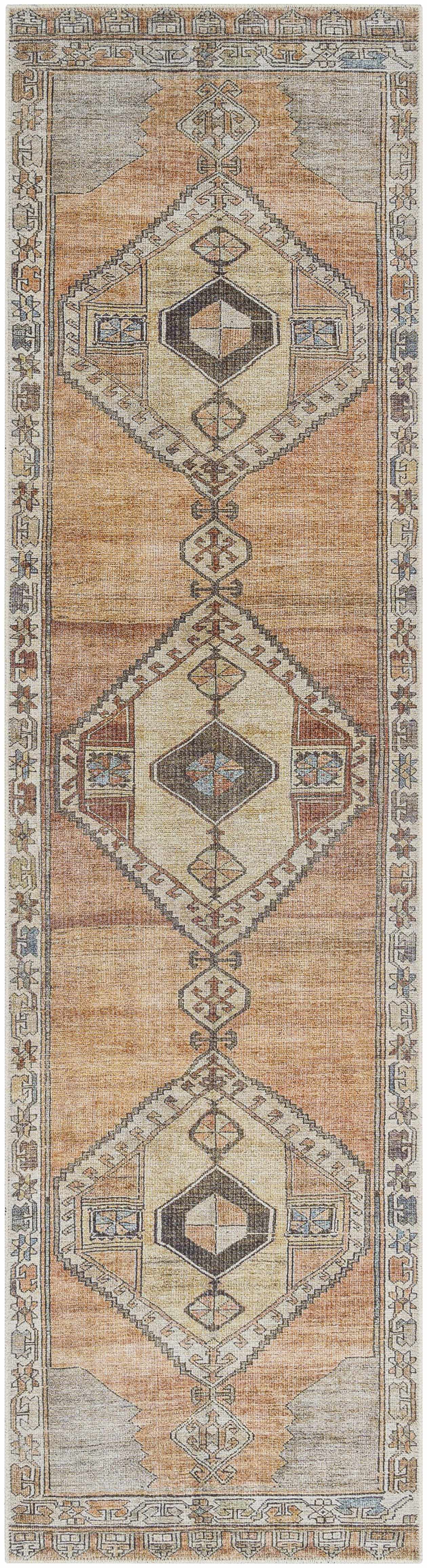 Hauteloom Medinah Washable Luxury Runner & Area Rug