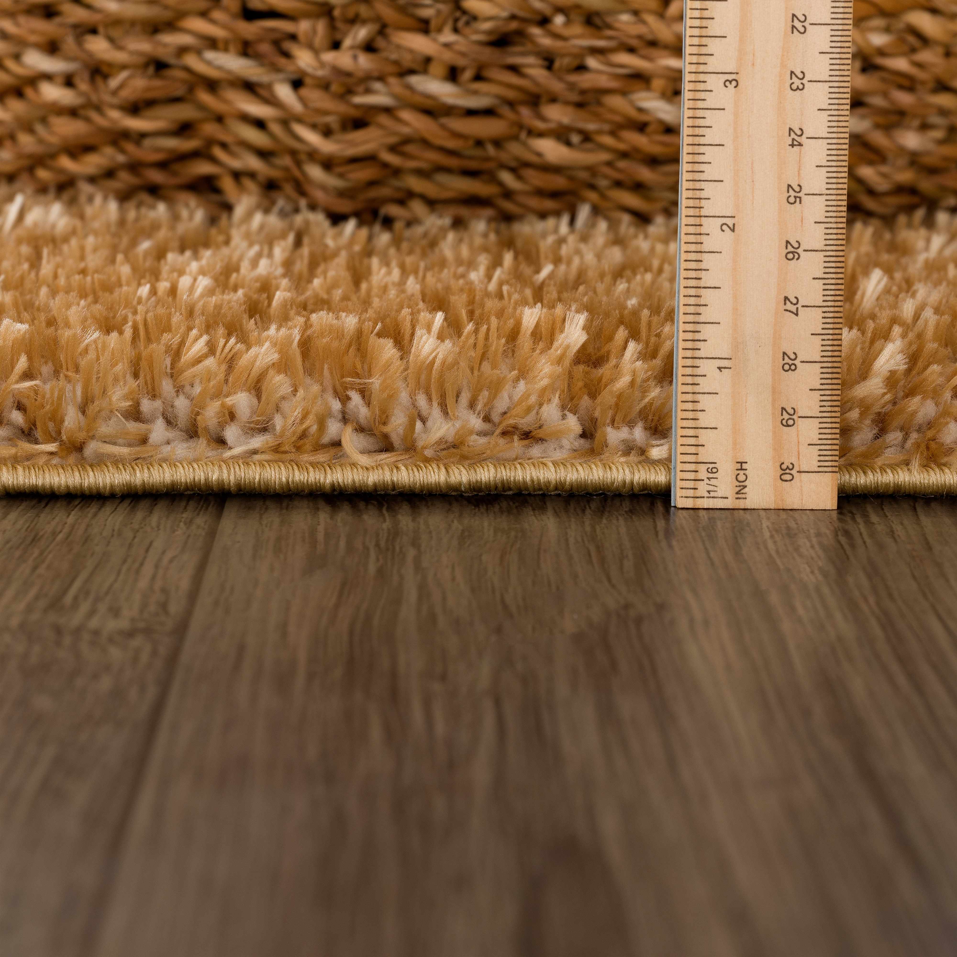 Luxurious Hauteloom Heavenly Mustard Plush Rug - Add a Touch of Elegance to Your Space