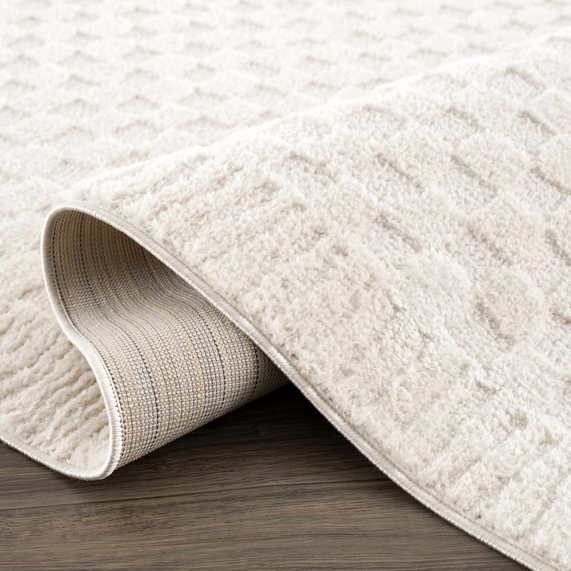 Luxurious Hauteloom Leryn Ivory Checkered Area Rug - Transform Your Space