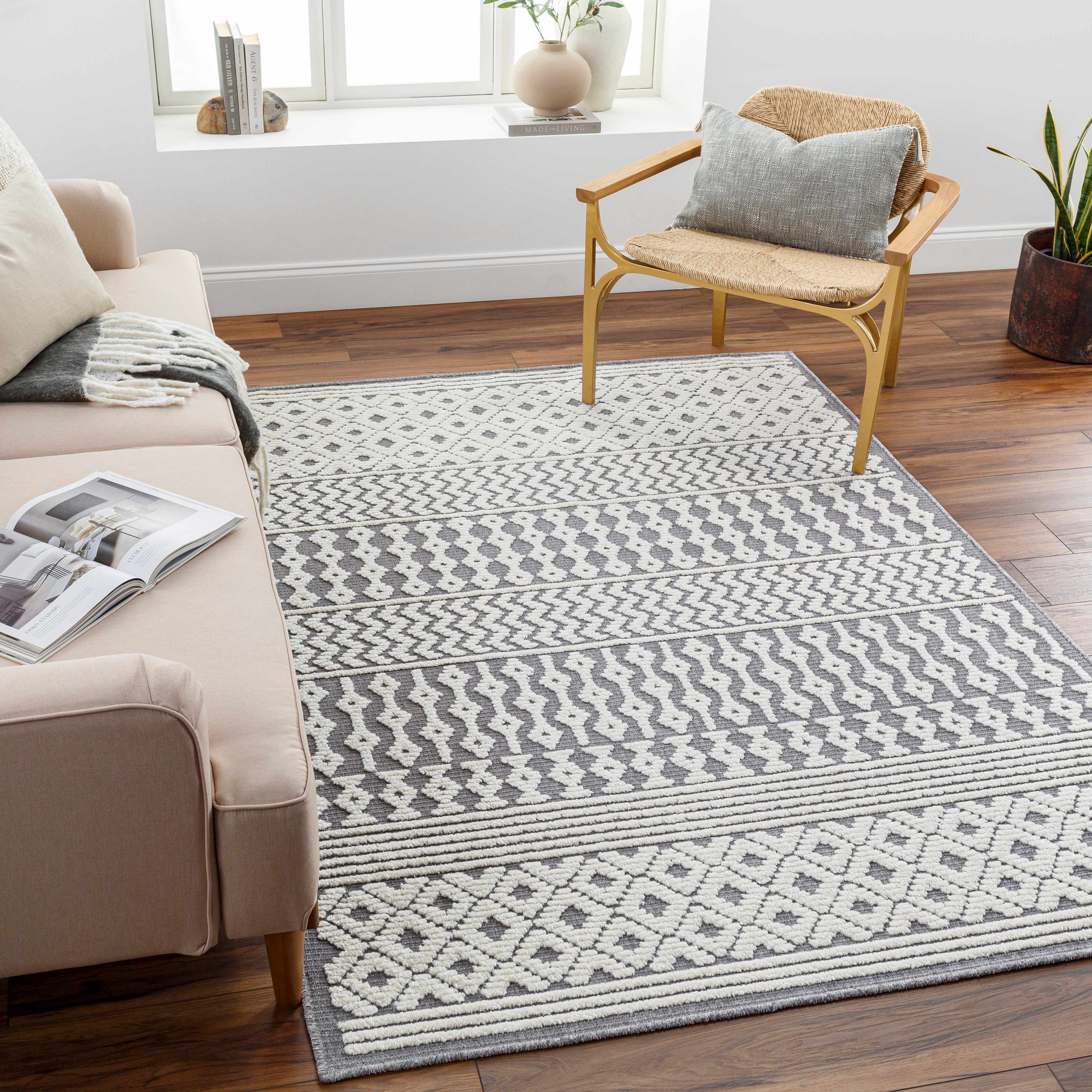 Revitalize Your Space with Hauteloom Drago Gray Washable Area Rug