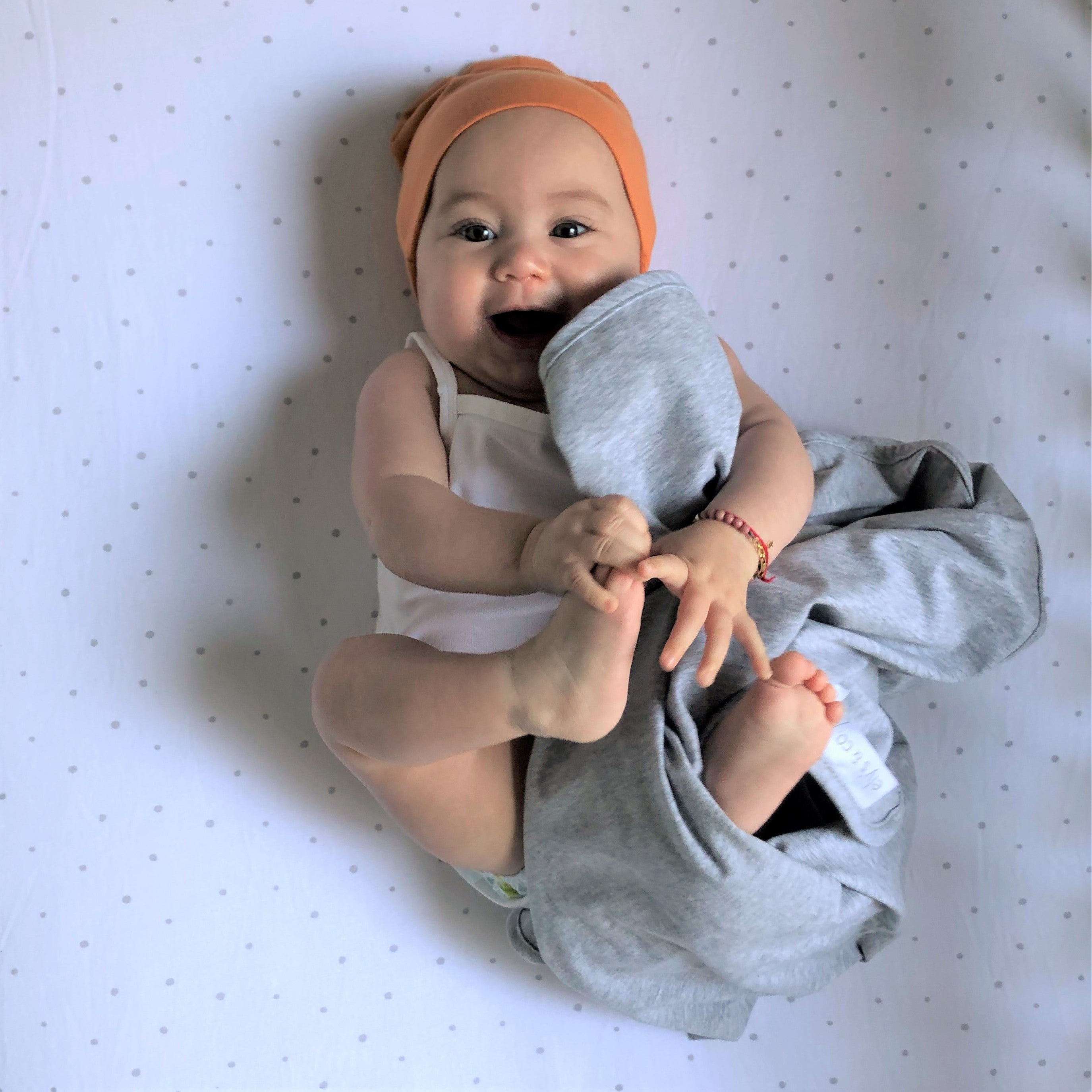 Ely's & Co. Cozy Jersey Knit Cotton Swaddle & Beanie Gift Set - Soft Luxury for Your Little One