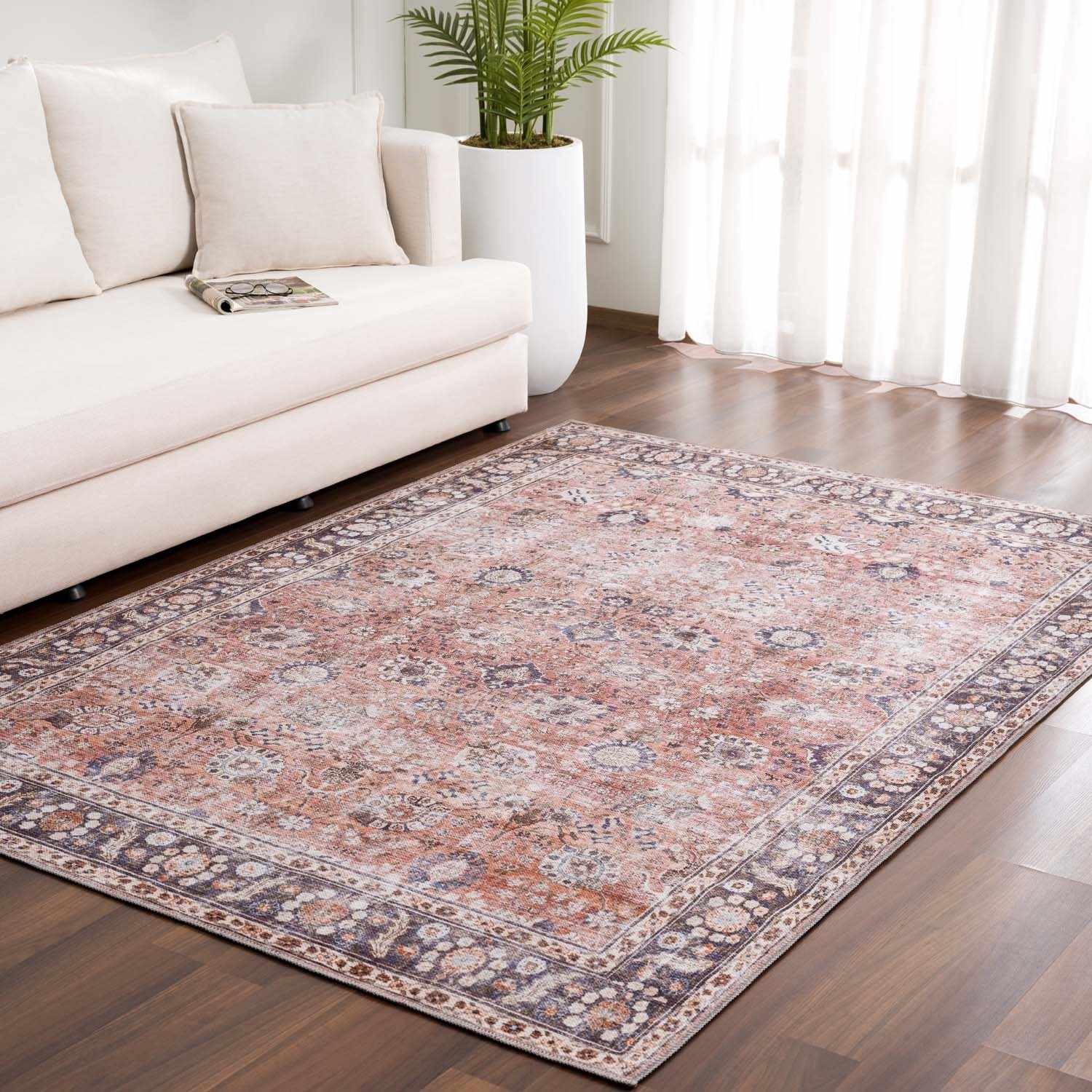 Gorgeous Hauteloom Ganyangan Red Washable Rug