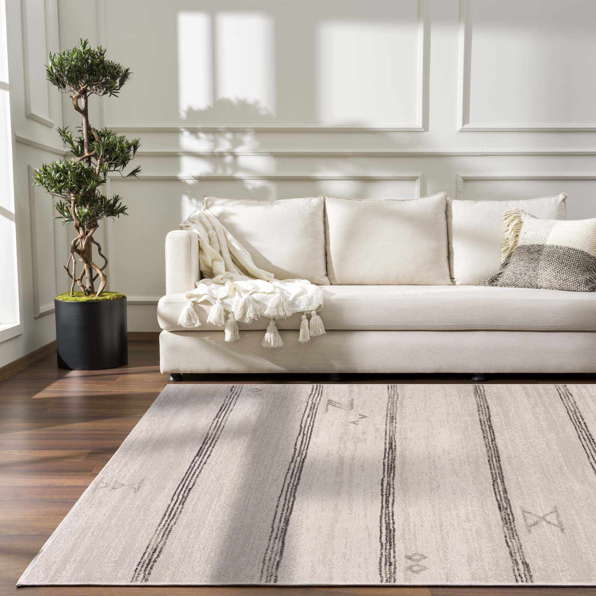 Hauteloom Deja Cream & Charcoal Area Rug - Transform Your Space