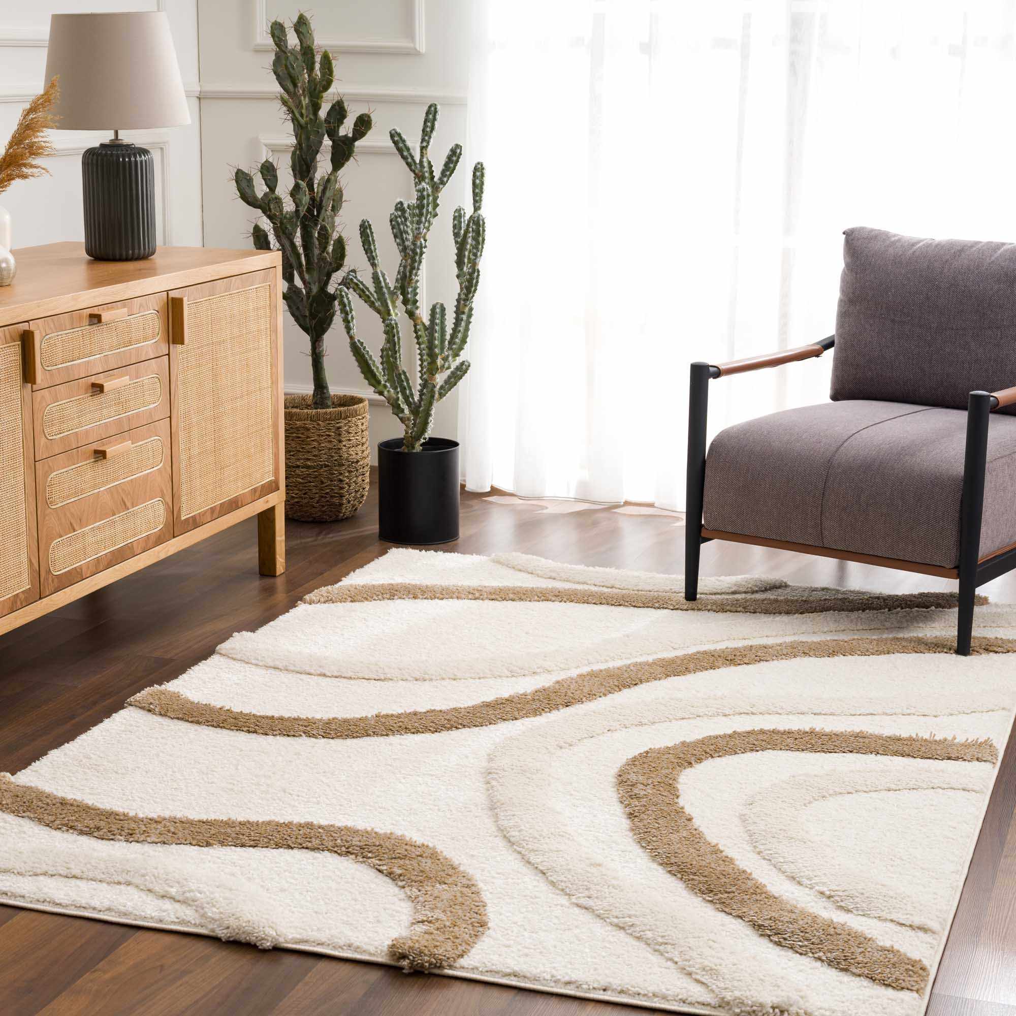 Luxurious Hauteloom Espiye Embossed Plush Rug