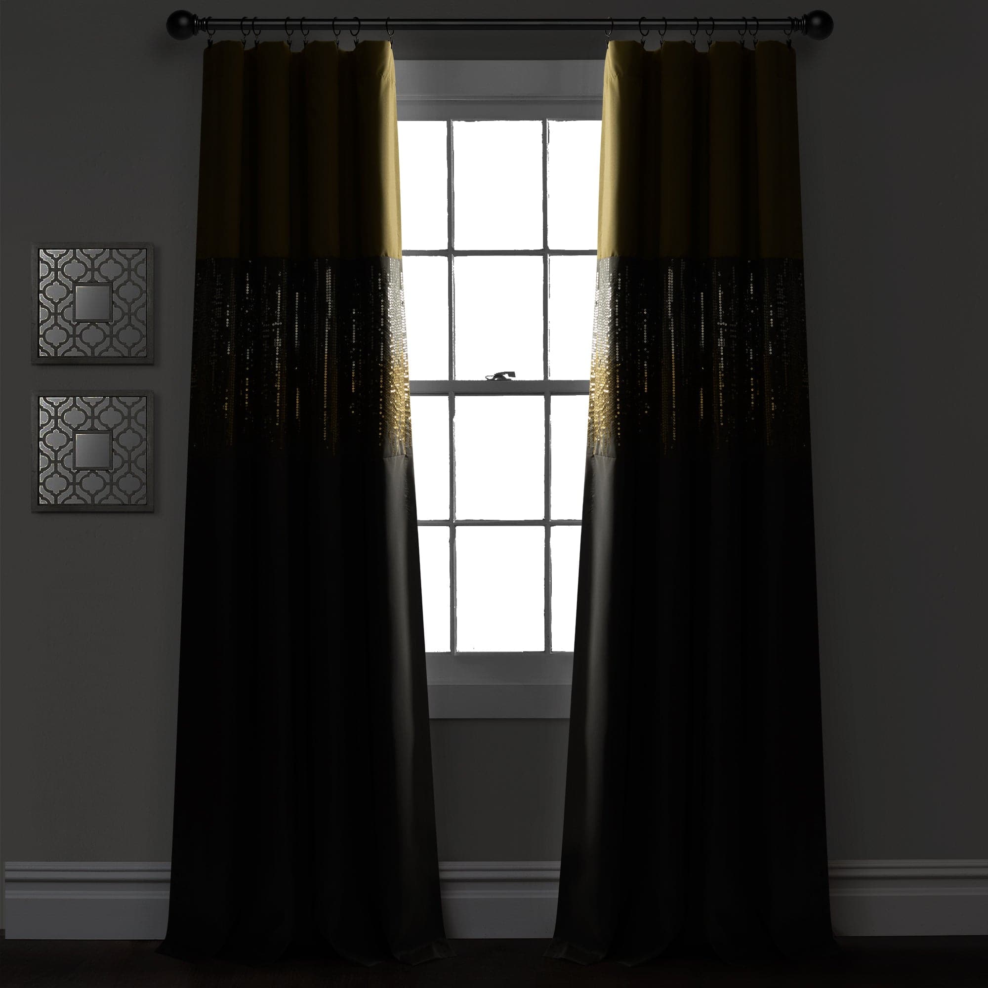 LushDecor Shimmering Night Sky 100% Blackout Window Curtain Panel - Transform Your Room!