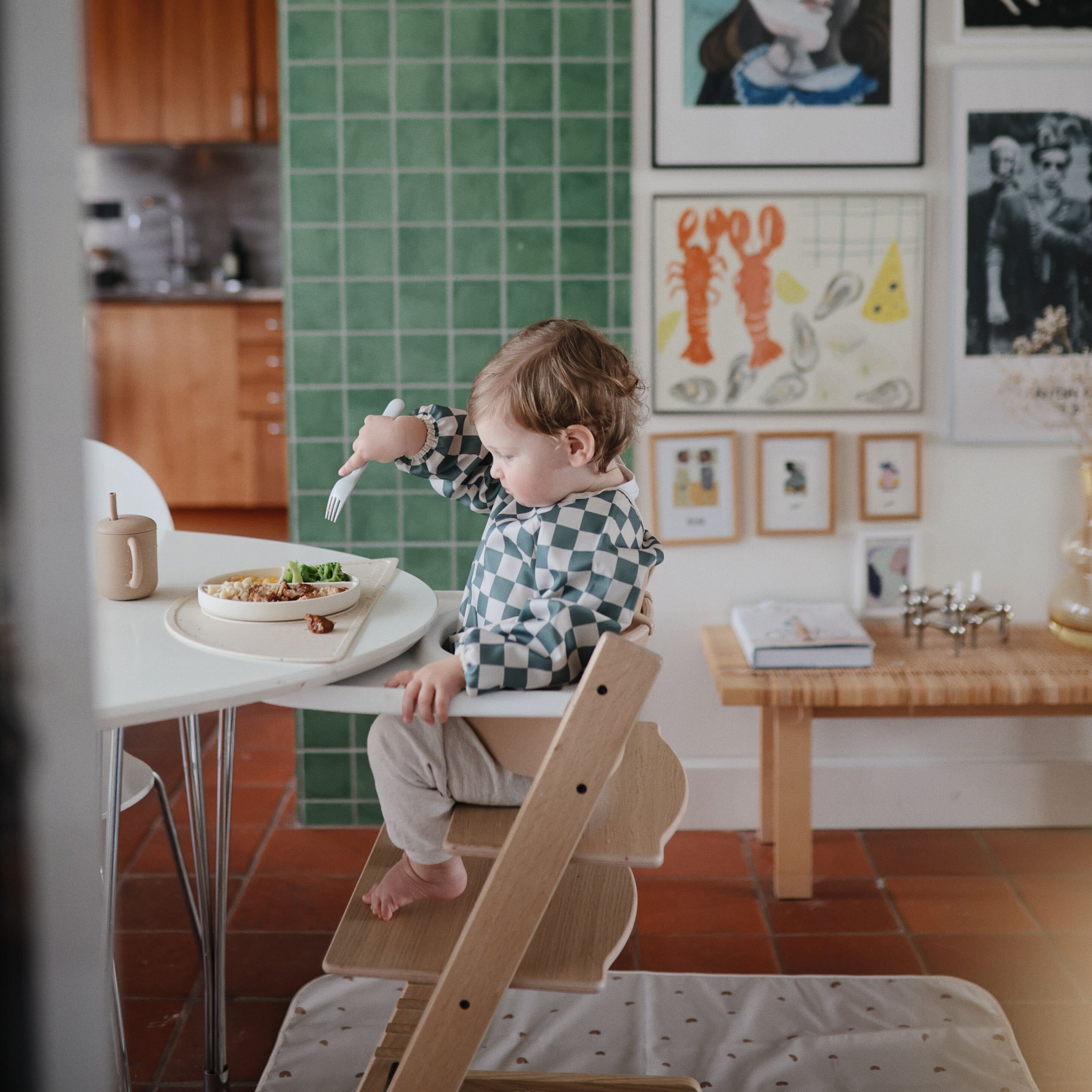 Messy Moments Made Easy: Mushie Long Sleeve Bib