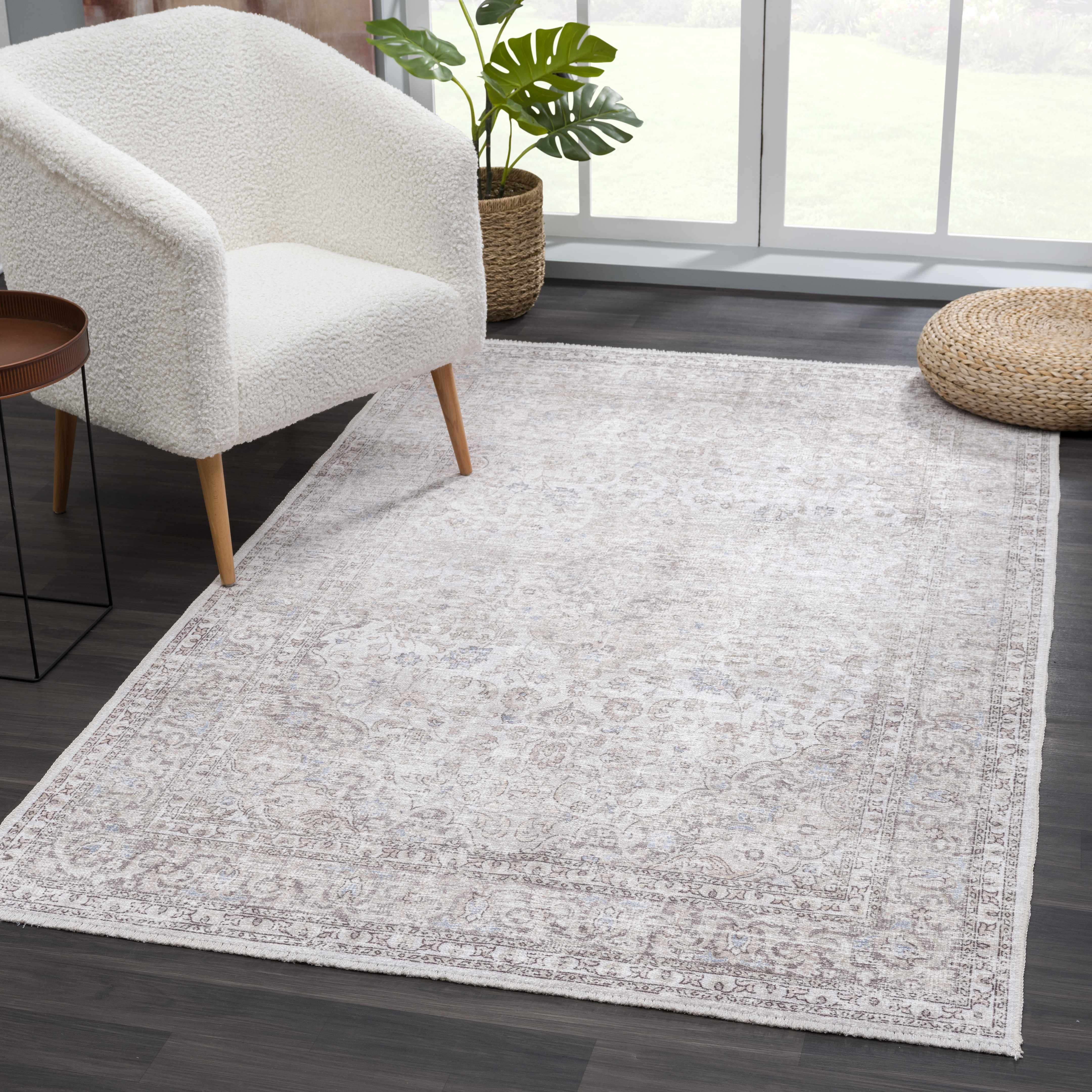 Hauteloom Cream Holi-2301 Washable Area Rug - The Perfect Choice for Your Home