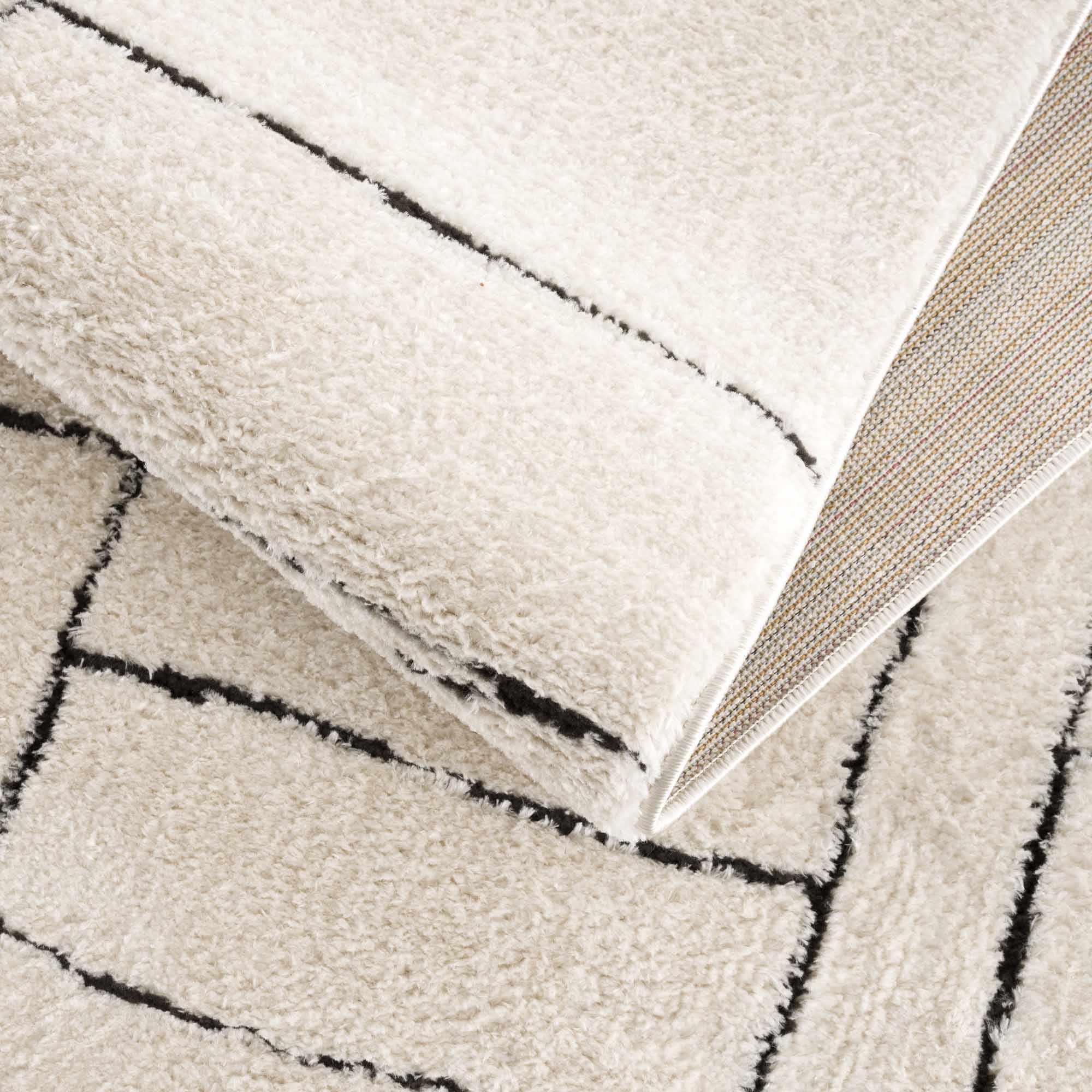 Elegant Hauteloom Keats Black & White Area Rug