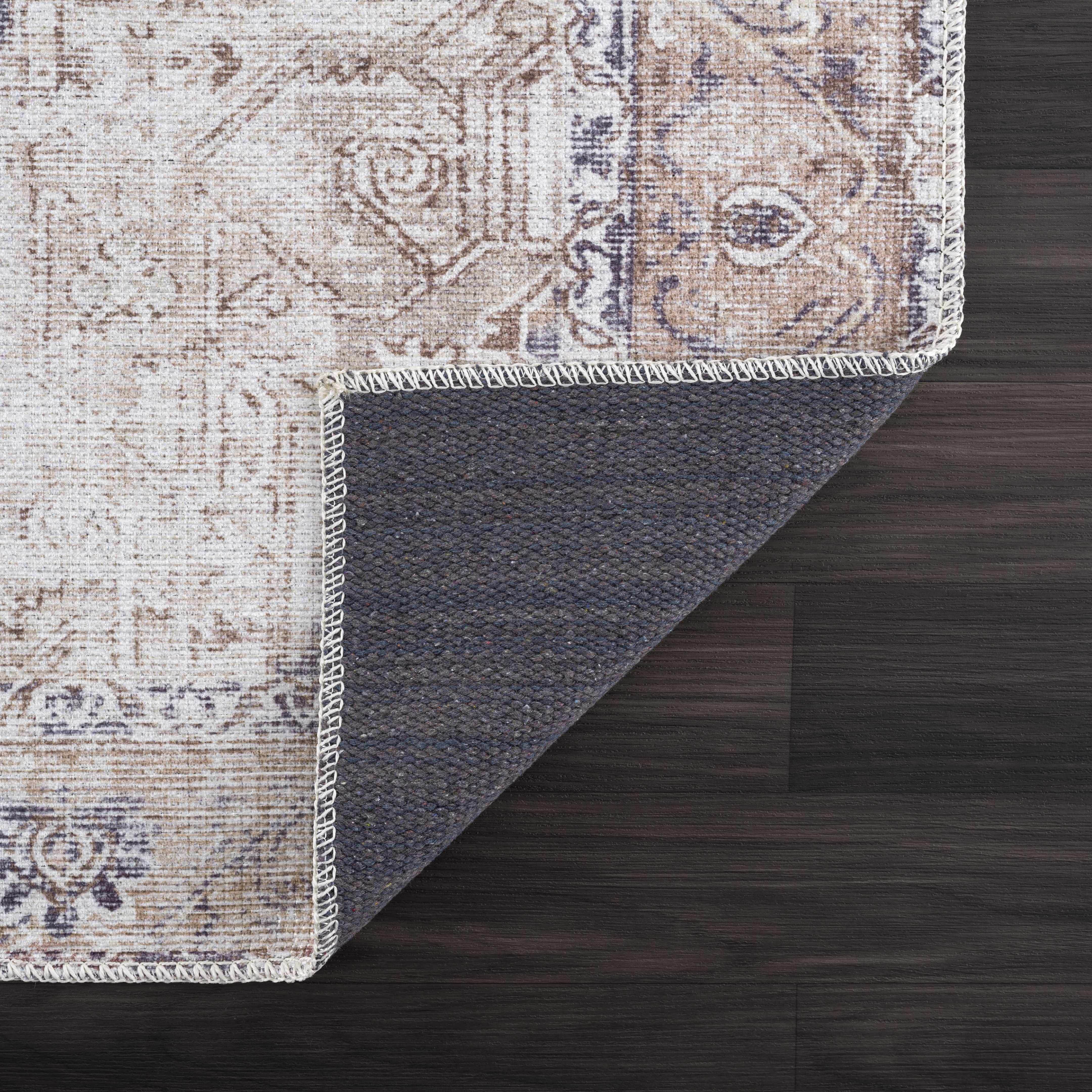 Hauteloom Beige Rosman Washable Rug - Elegance for Your Home