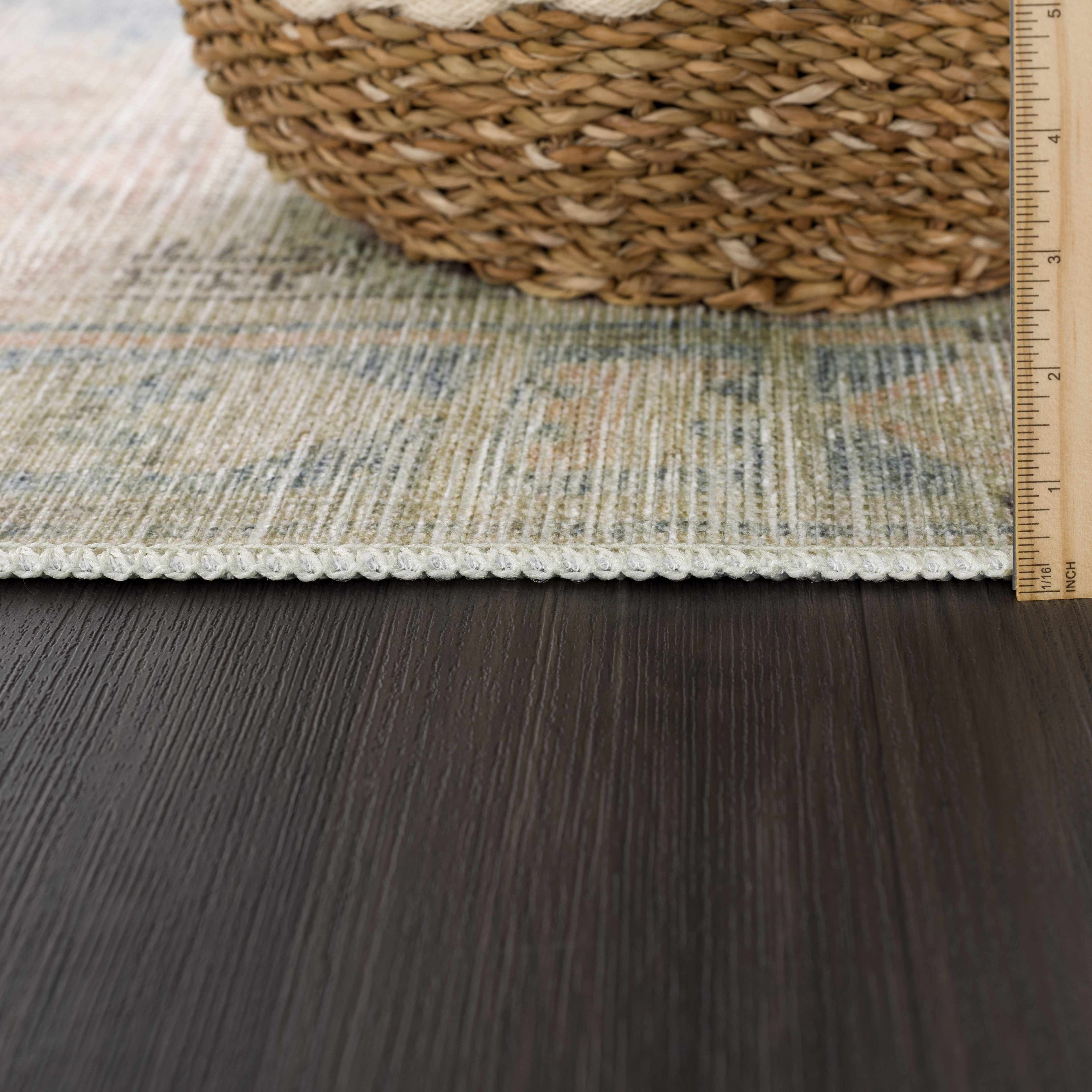 Hauteloom Baloy Vintage Area Rug - Light Olive: Add a Touch of Boho Elegance to Your Space