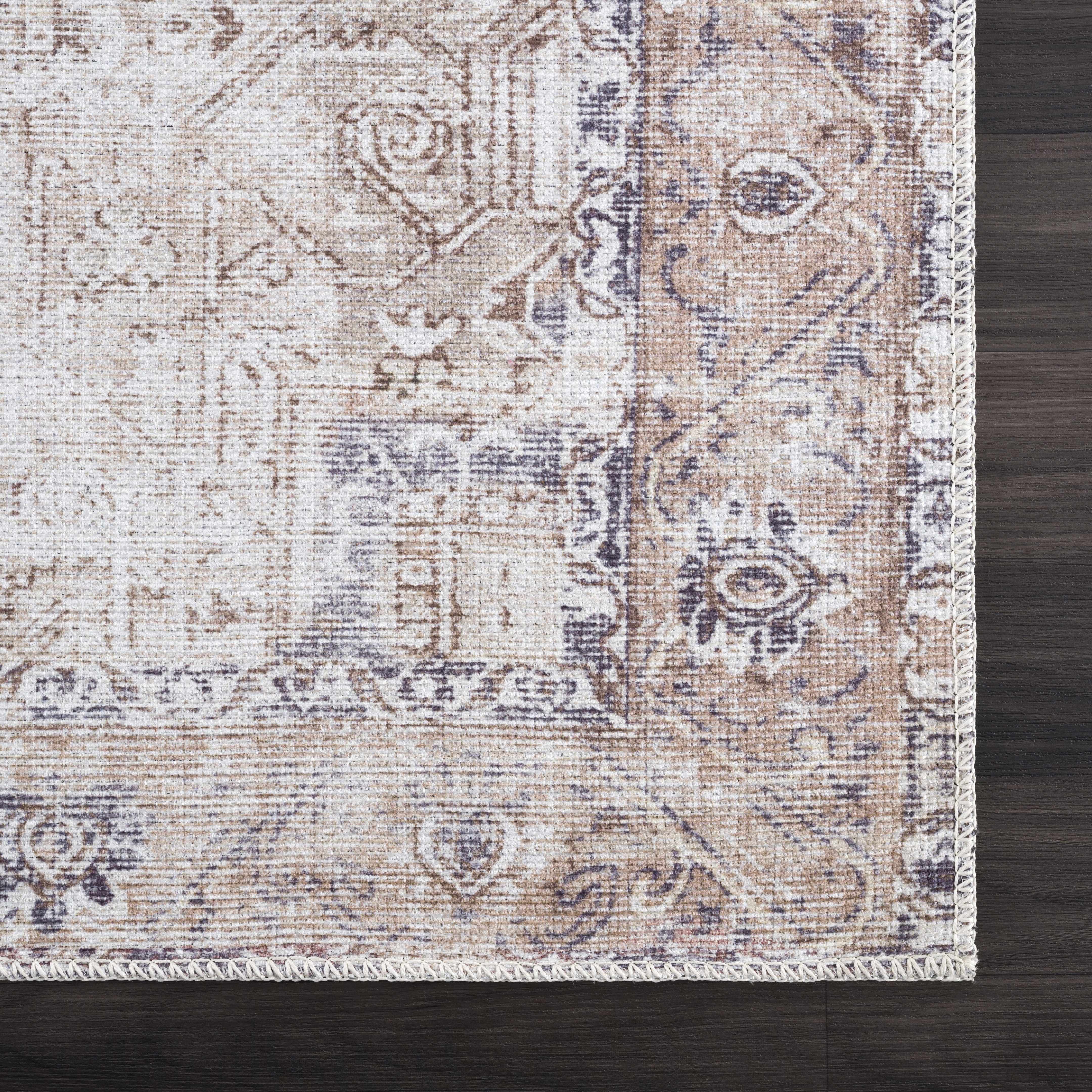 Hauteloom Beige Rosman Washable Rug - Elegance for Your Home