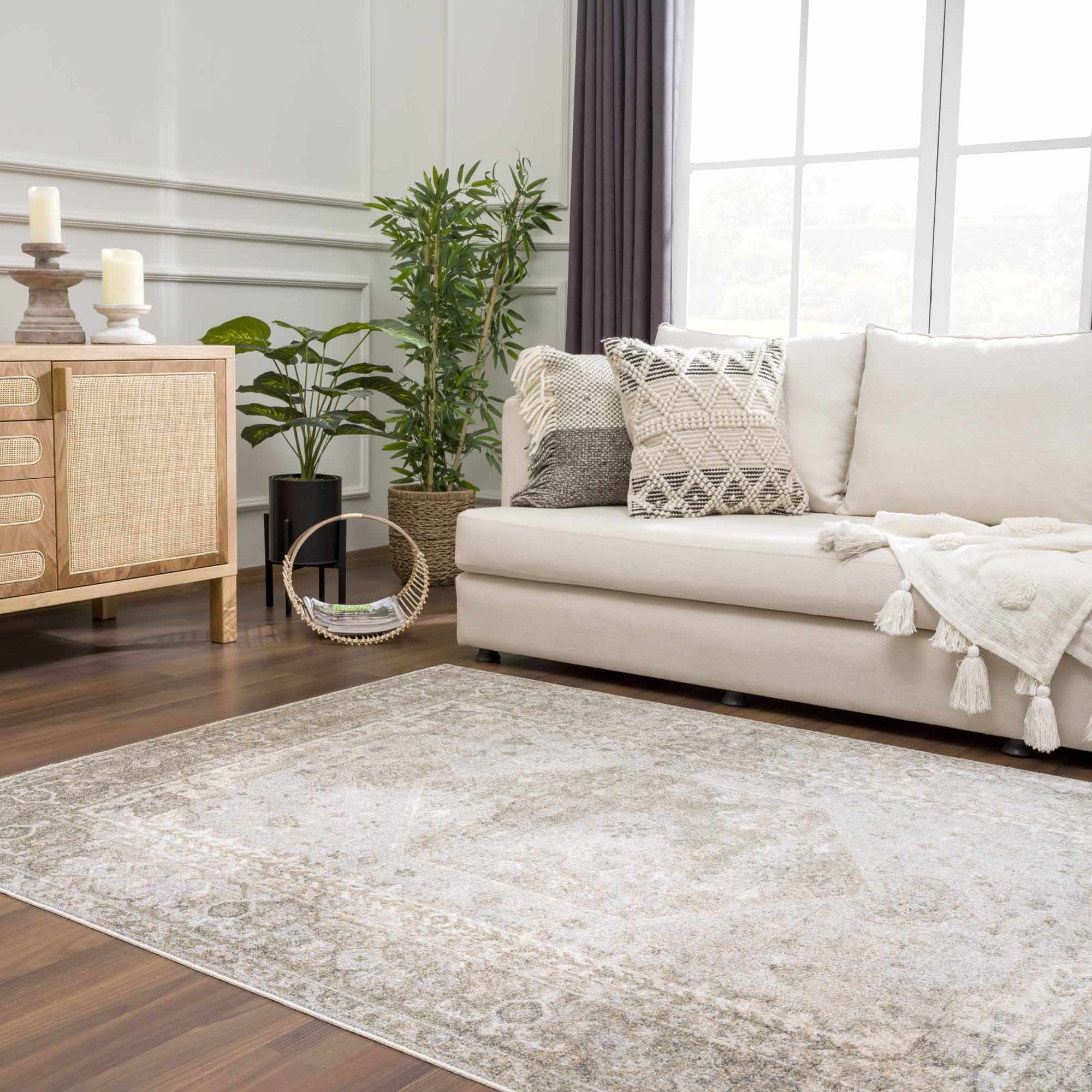 Gael Cream Washable Area Rug by Hauteloom - A Stylish and Practical Addition to Your Space