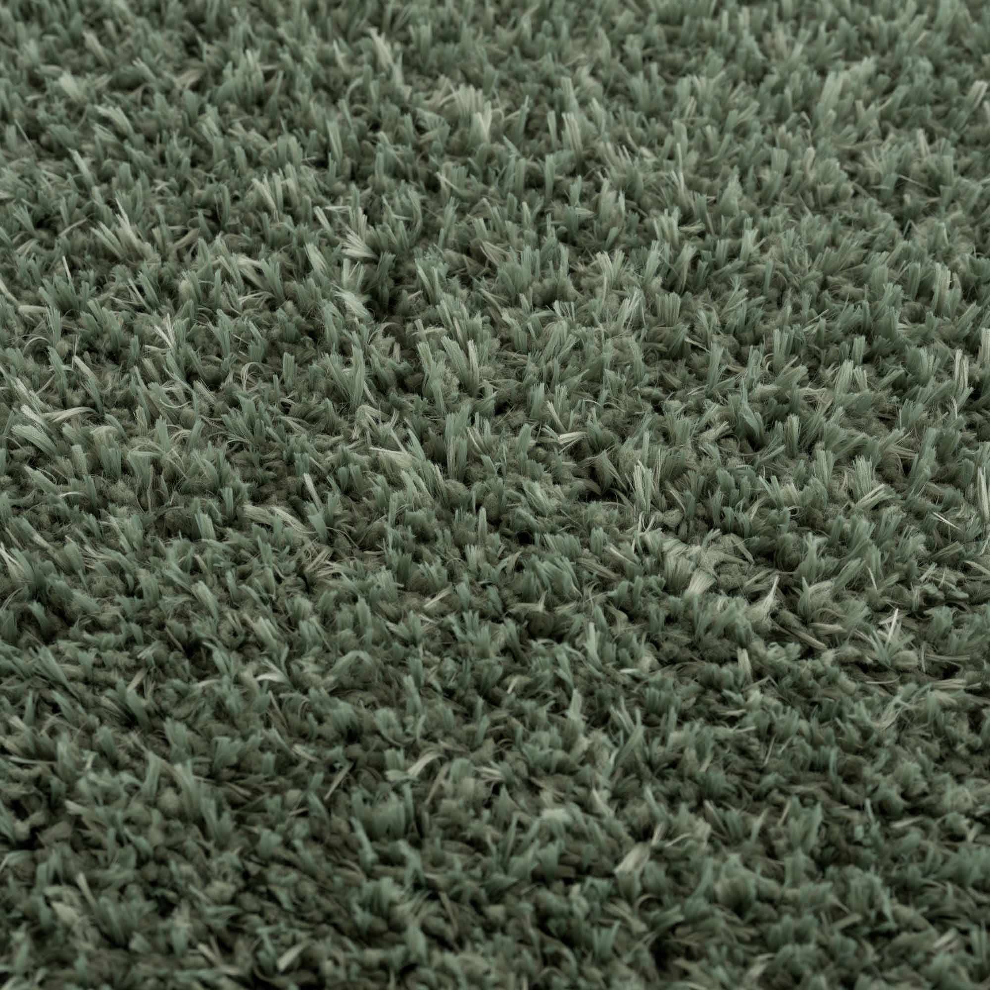 Hauteloom Faina Solid Green Ultra-Soft Washable Shag Rug
