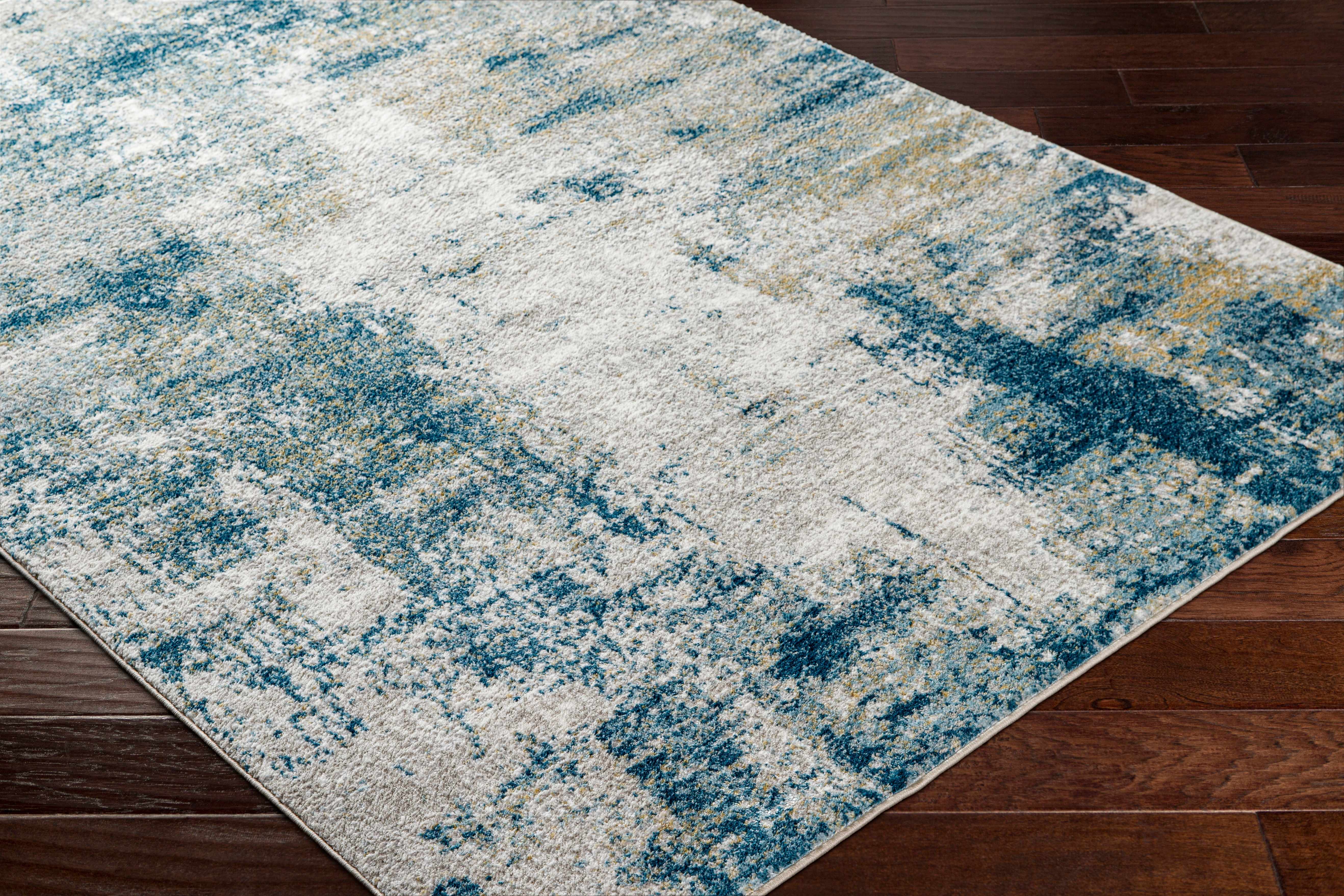 Exquisite Hauteloom Duval Blue Abstract Area Rug