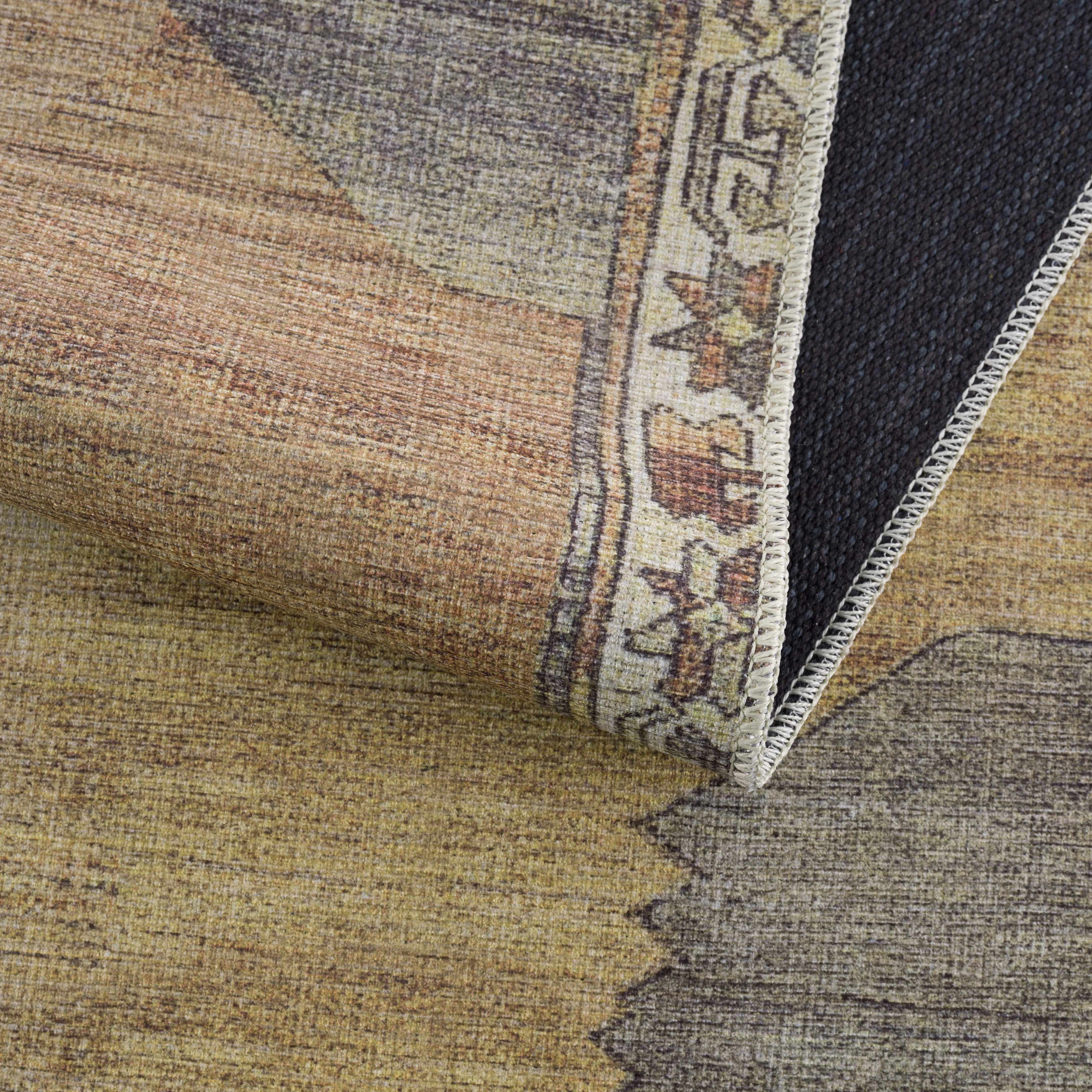 Hauteloom Medinah Washable Luxury Runner & Area Rug