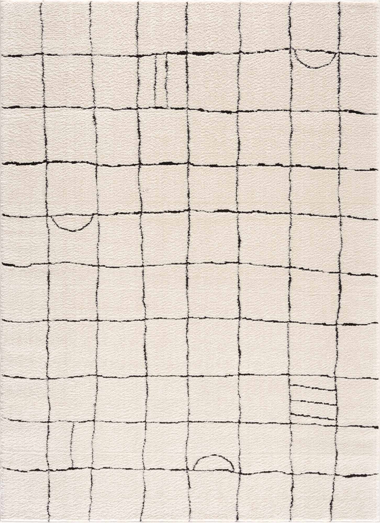 Hauteloom Keanu Black & White Gambit Rug - Effortlessly Stylish!