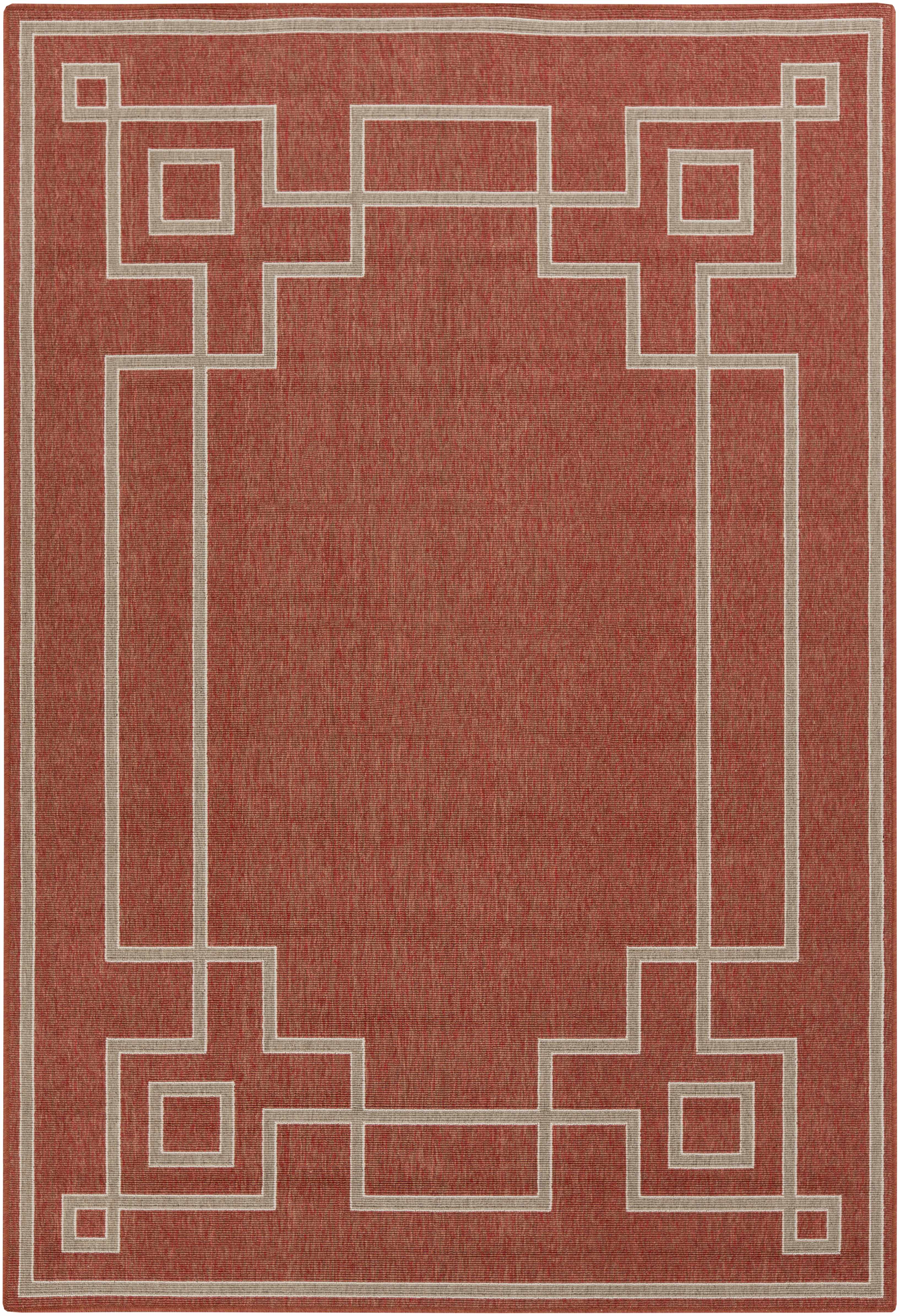 Hauteloom Harborgreek Brick Red Outdoor Rug - Transform Your Outdoor Space
