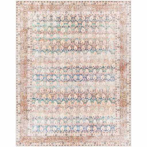 Hauteloom Rust Maligaya Distressed Washable Area Rug - Transform Your Space
