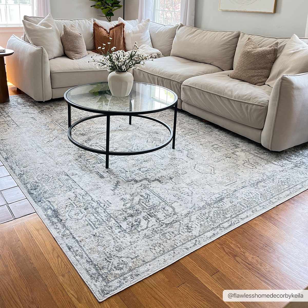 Indulgent Hauteloom Olive Hera Washable Area Rug