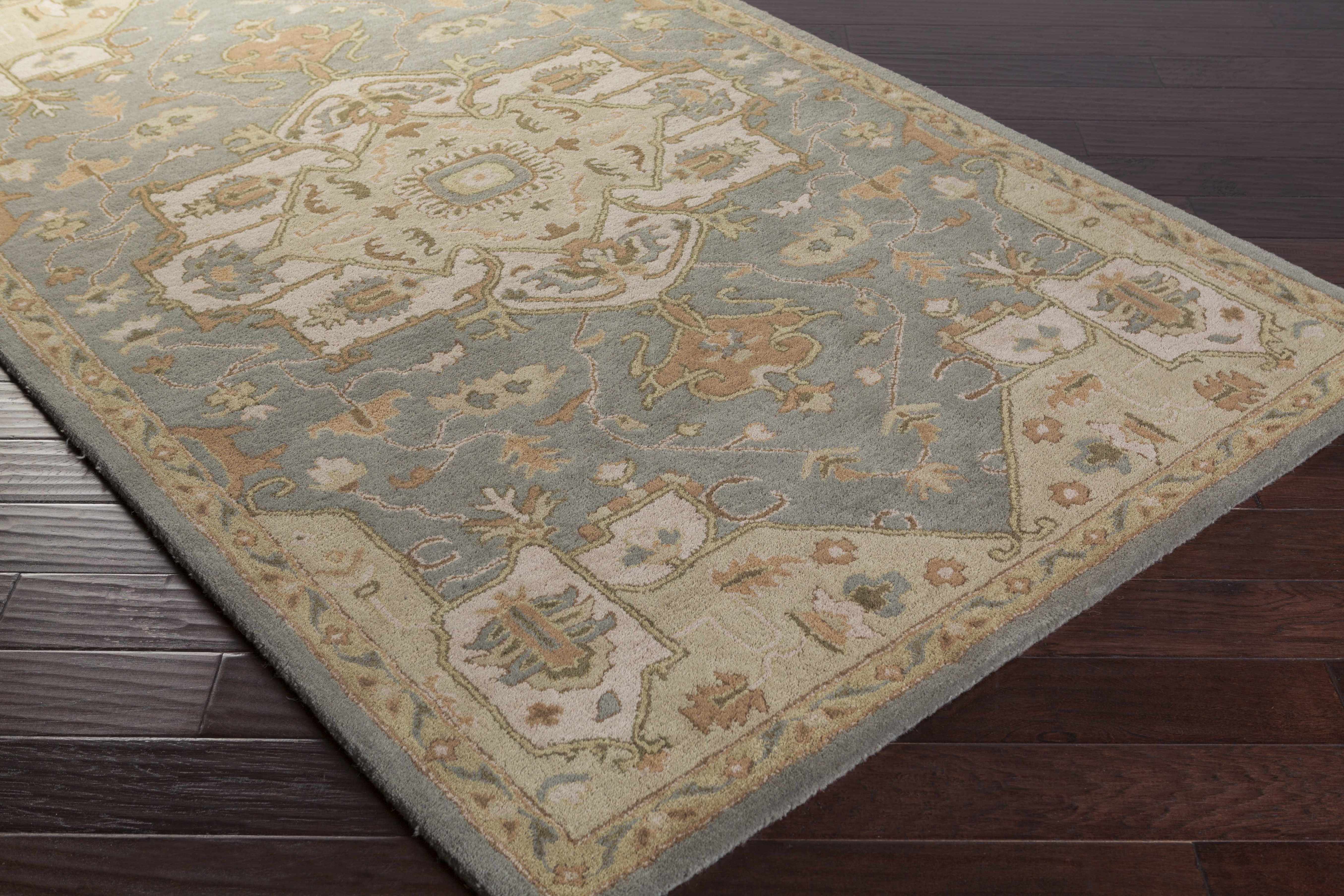 Luxurious Hauteloom Broomfield Gray Wool Area Rug