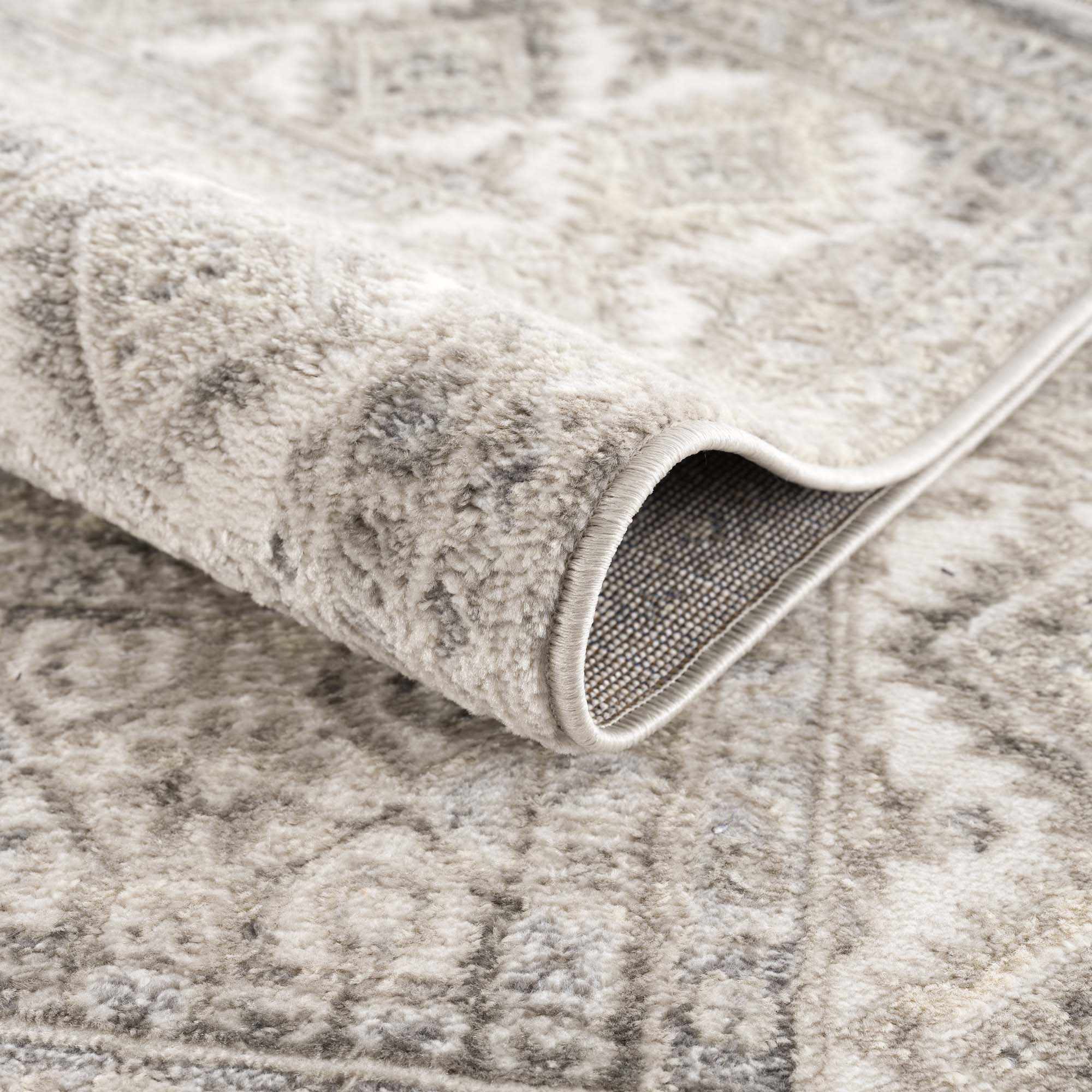 Exquisite Hauteloom Brend Taupe Medallion Area Rug