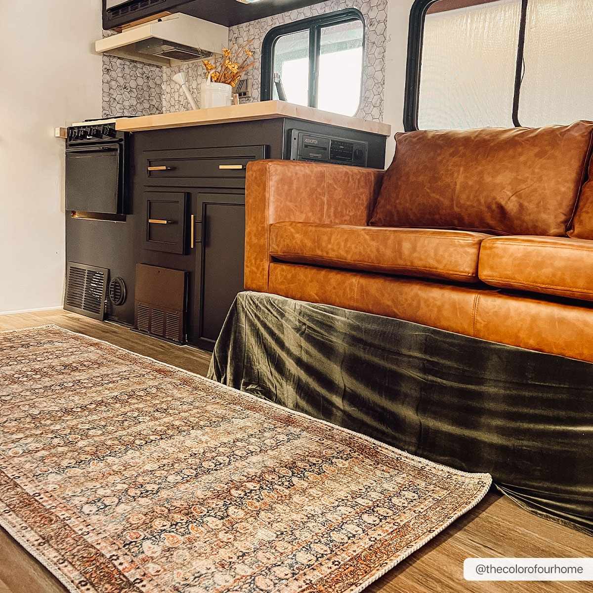 Hauteloom Rust Maligaya Distressed Washable Area Rug - Transform Your Space