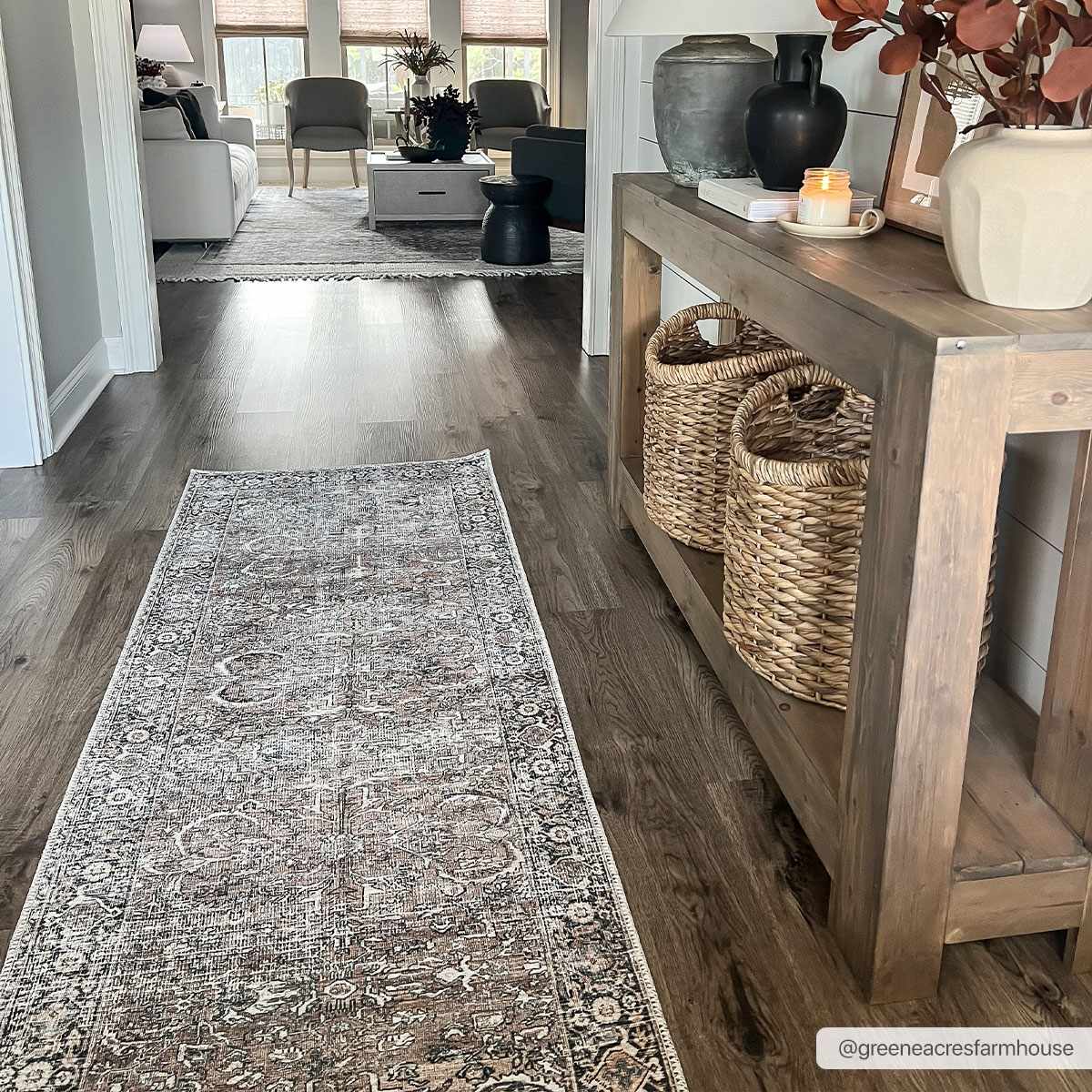 Hauteloom Jill Vintage Washable Area Rug - Your Cozy Home Essential