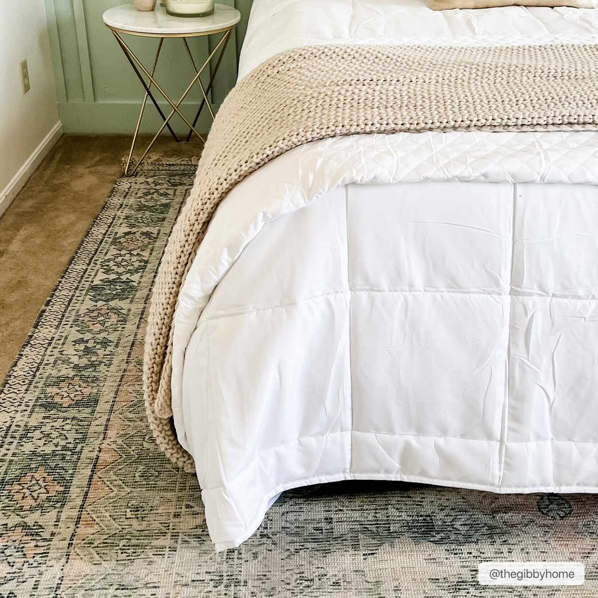 Breathtaking Hauteloom Foraker Sage Green Cotton Rug