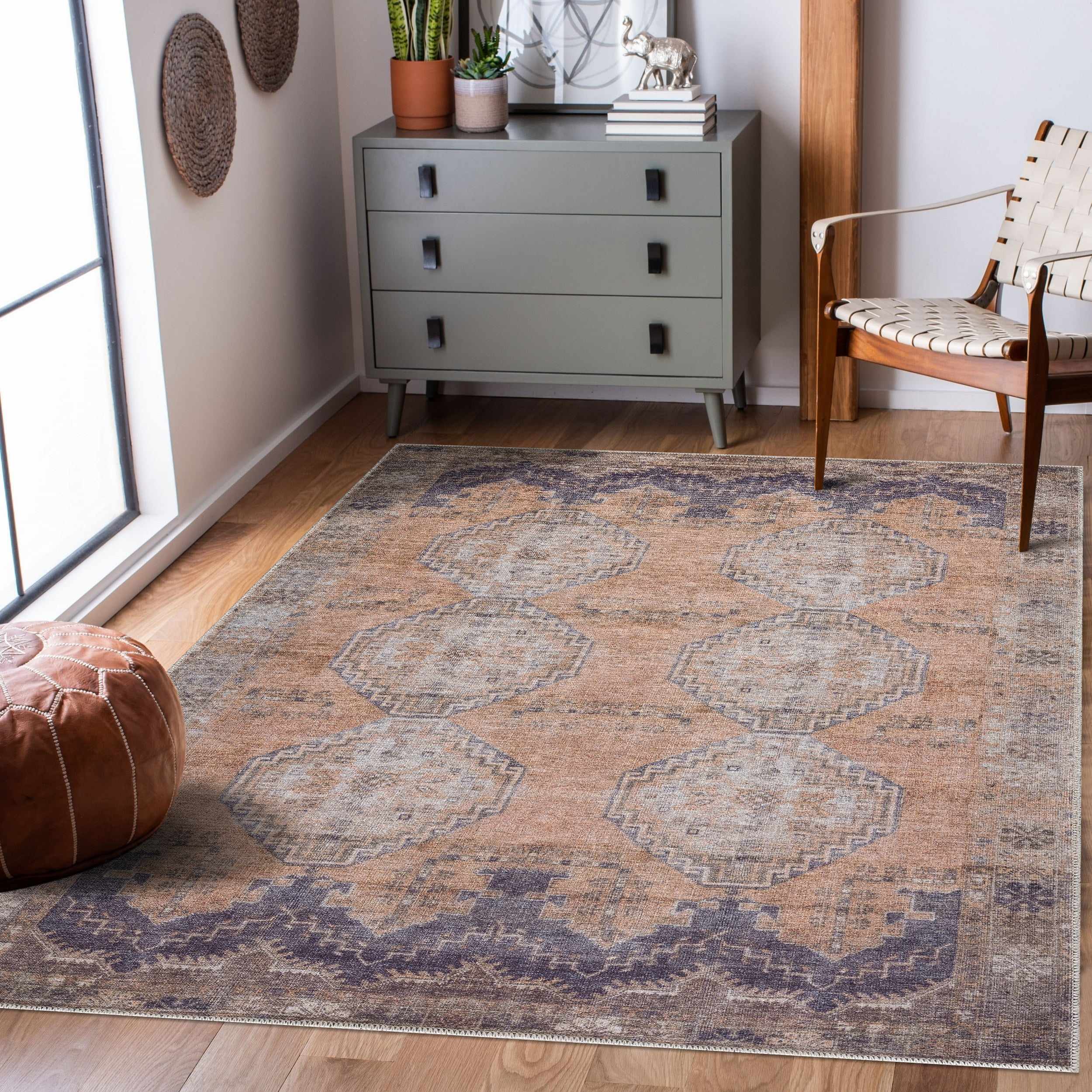 Hauteloom Carrabelle Peach Washable Rug - Grab Yours Now During Clearance!