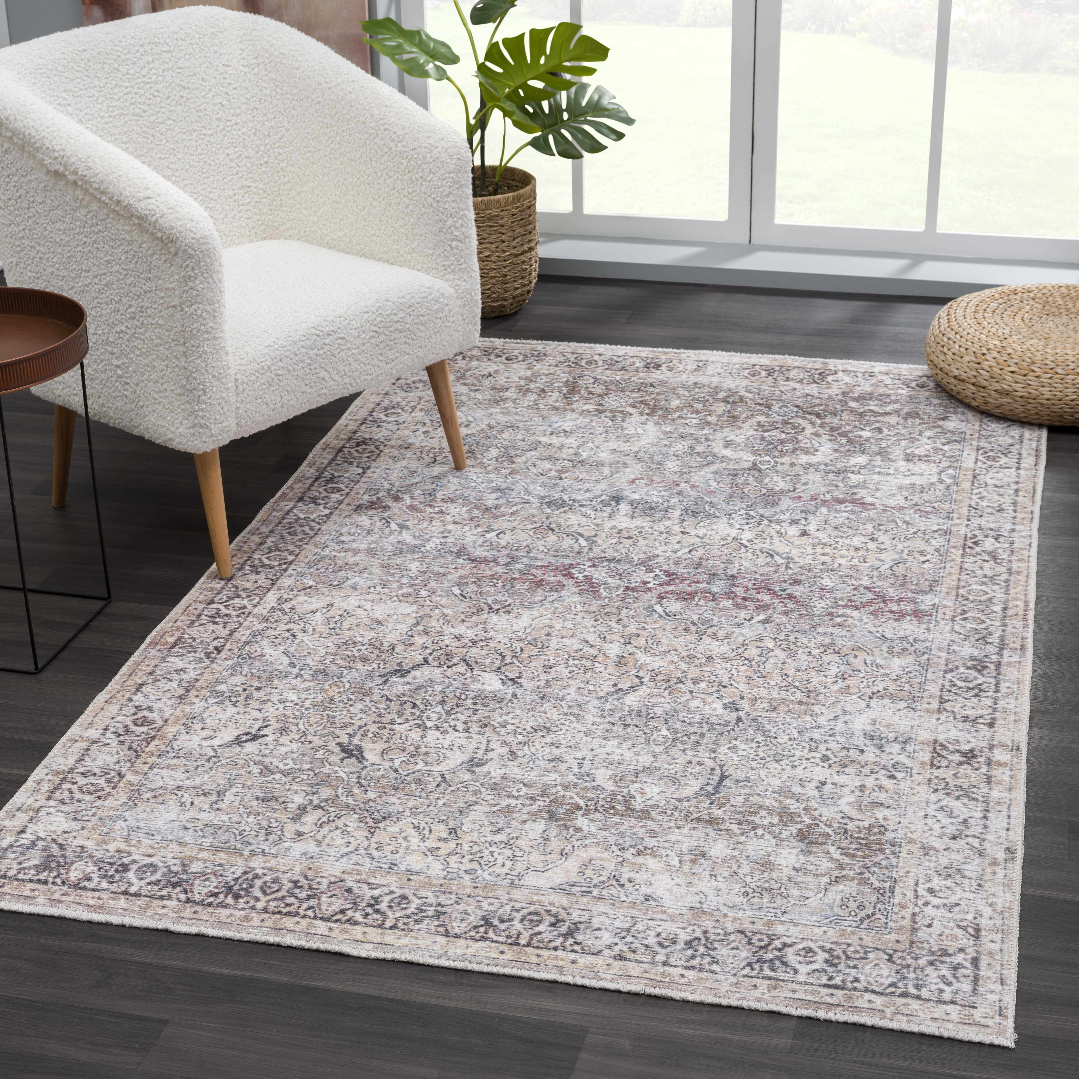 Hauteloom Olive Holi-2304 Washable Vintage Area Rug - Transform Your Space!