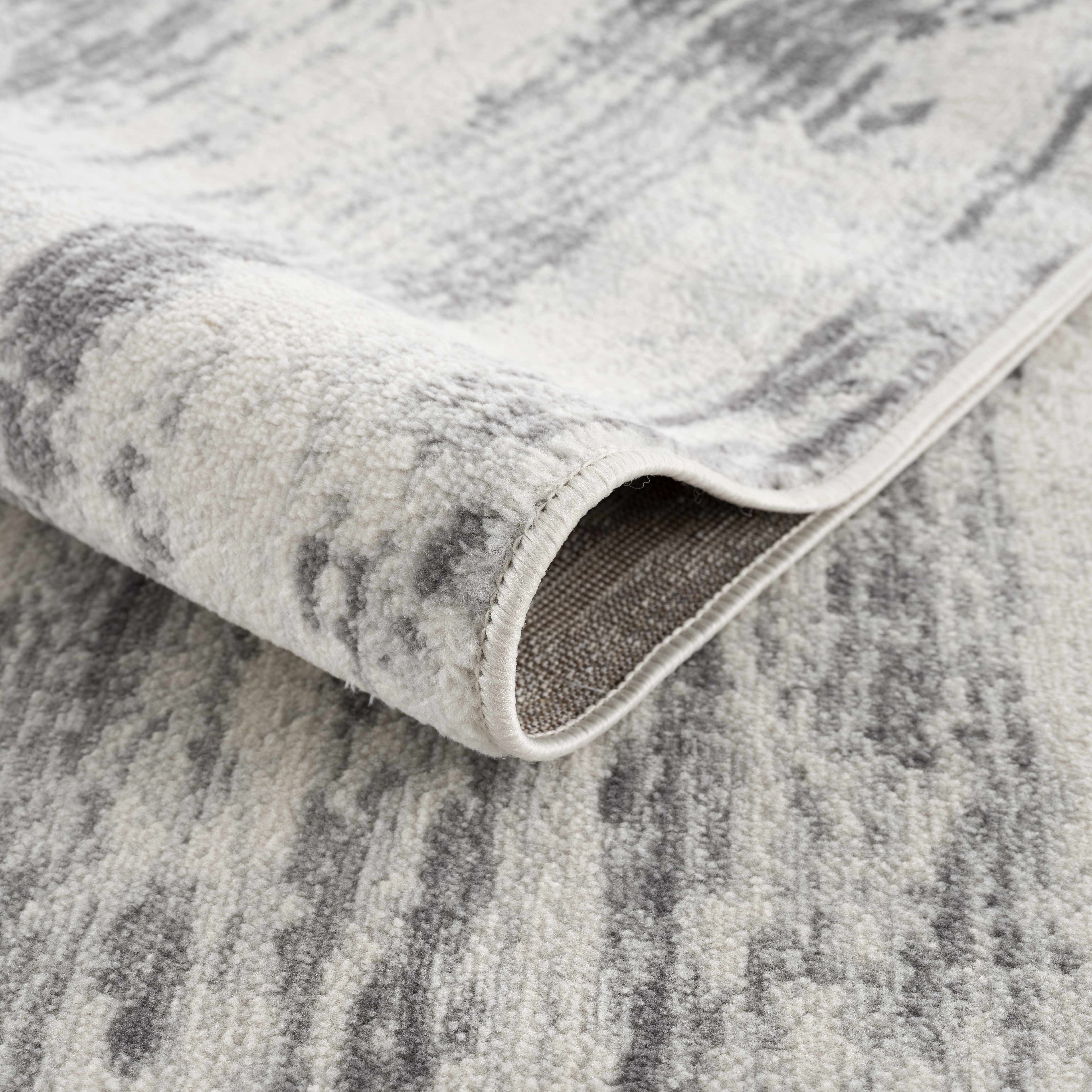 Exquisite Hauteloom Tigrima Ivory & Gray Area Rug