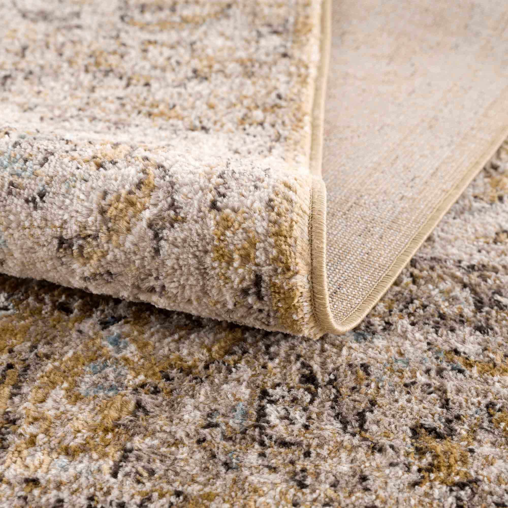 Hauteloom Anana Gold & Beige Area Rug - Grab This Clearance Deal Now!