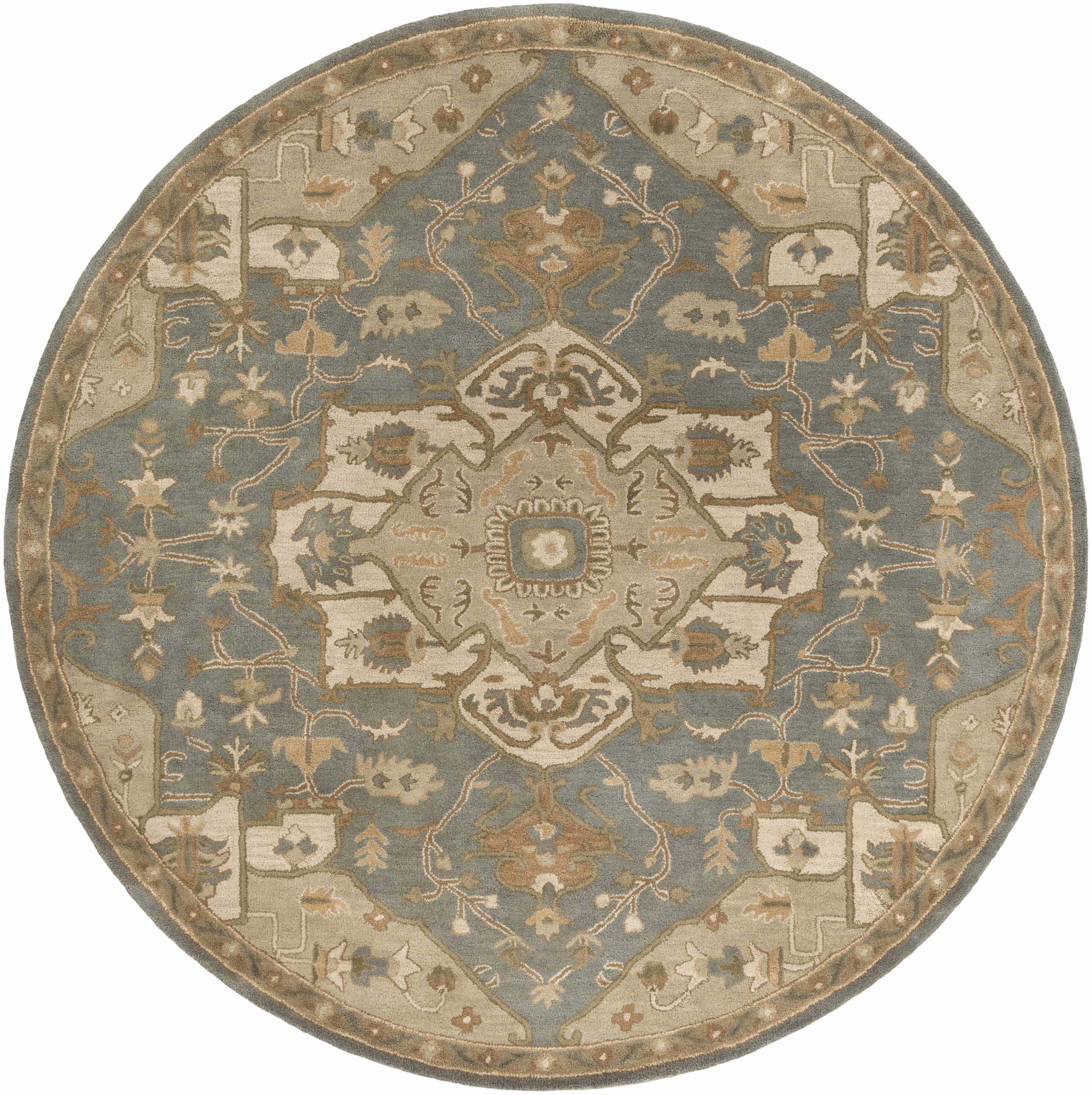 Luxurious Hauteloom Broomfield Gray Wool Area Rug